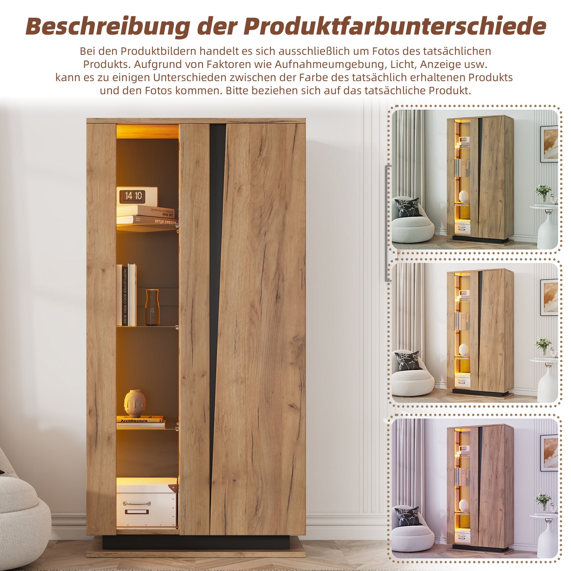 Logidon vitrinekast 80x35x160 cm met acryl deuren en 8 planken