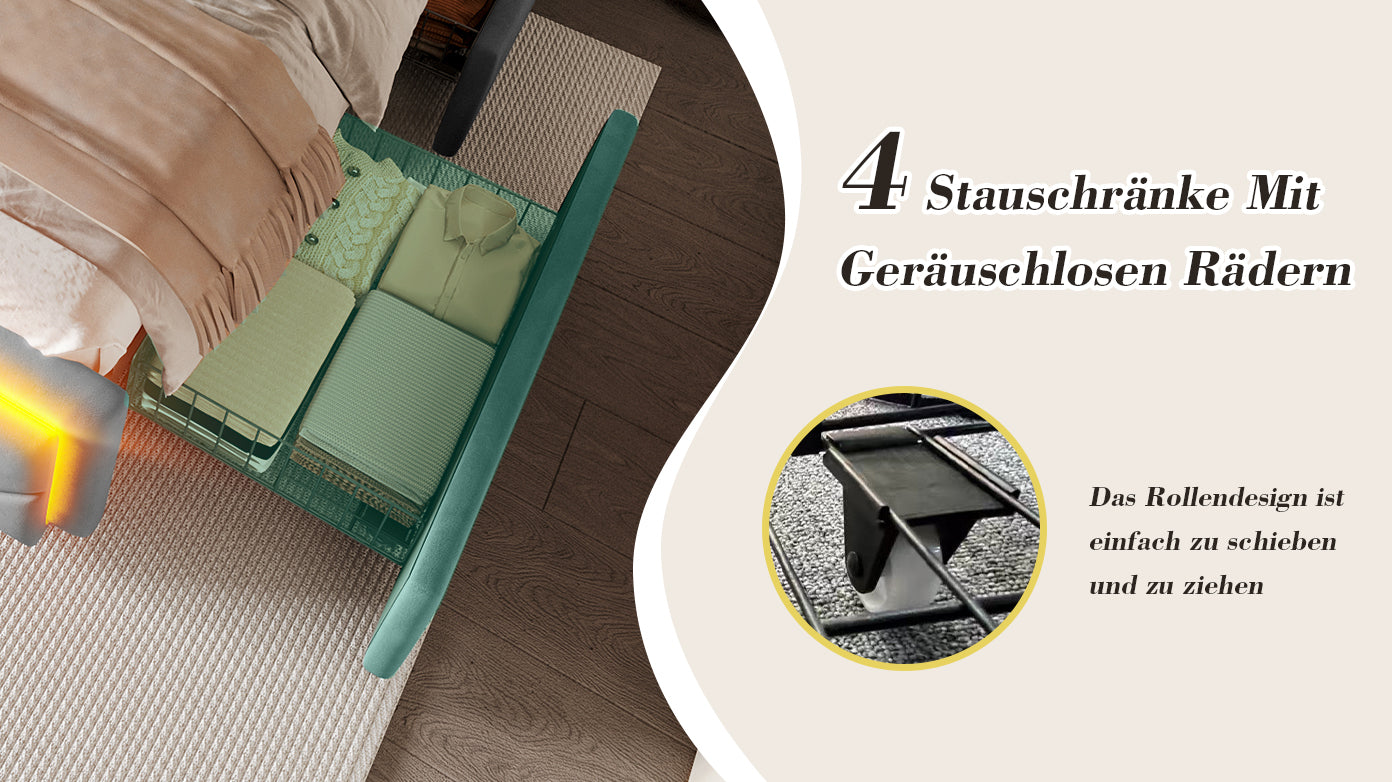 Logidon gestoffeerd bed 160x200 cm donkergrijs fluweel LED-hoofdbord