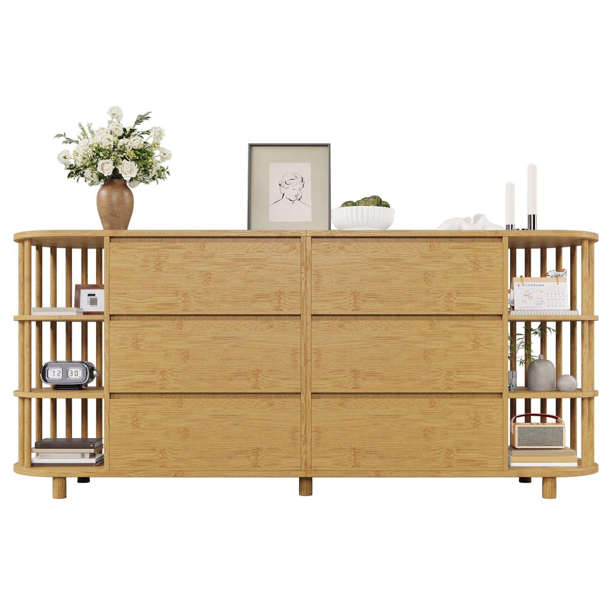 Logidon ladekast 160 cm eiken - Romeins design, 6 laden