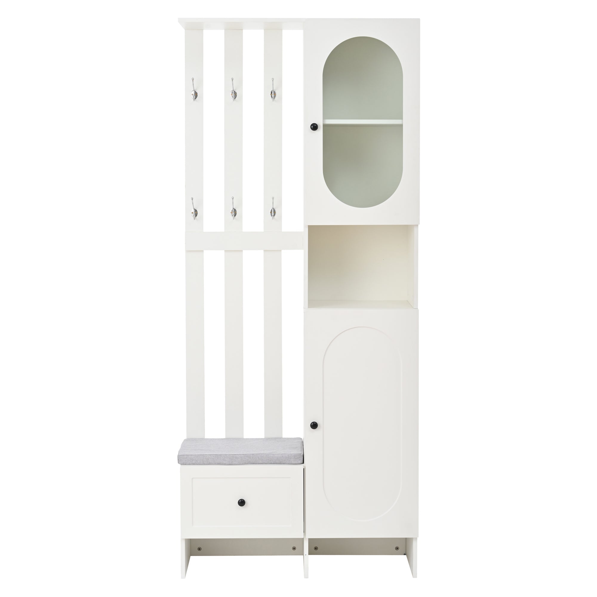 Logidon compacte kledingkast 85x33,5x200 cm wit 2 kasten