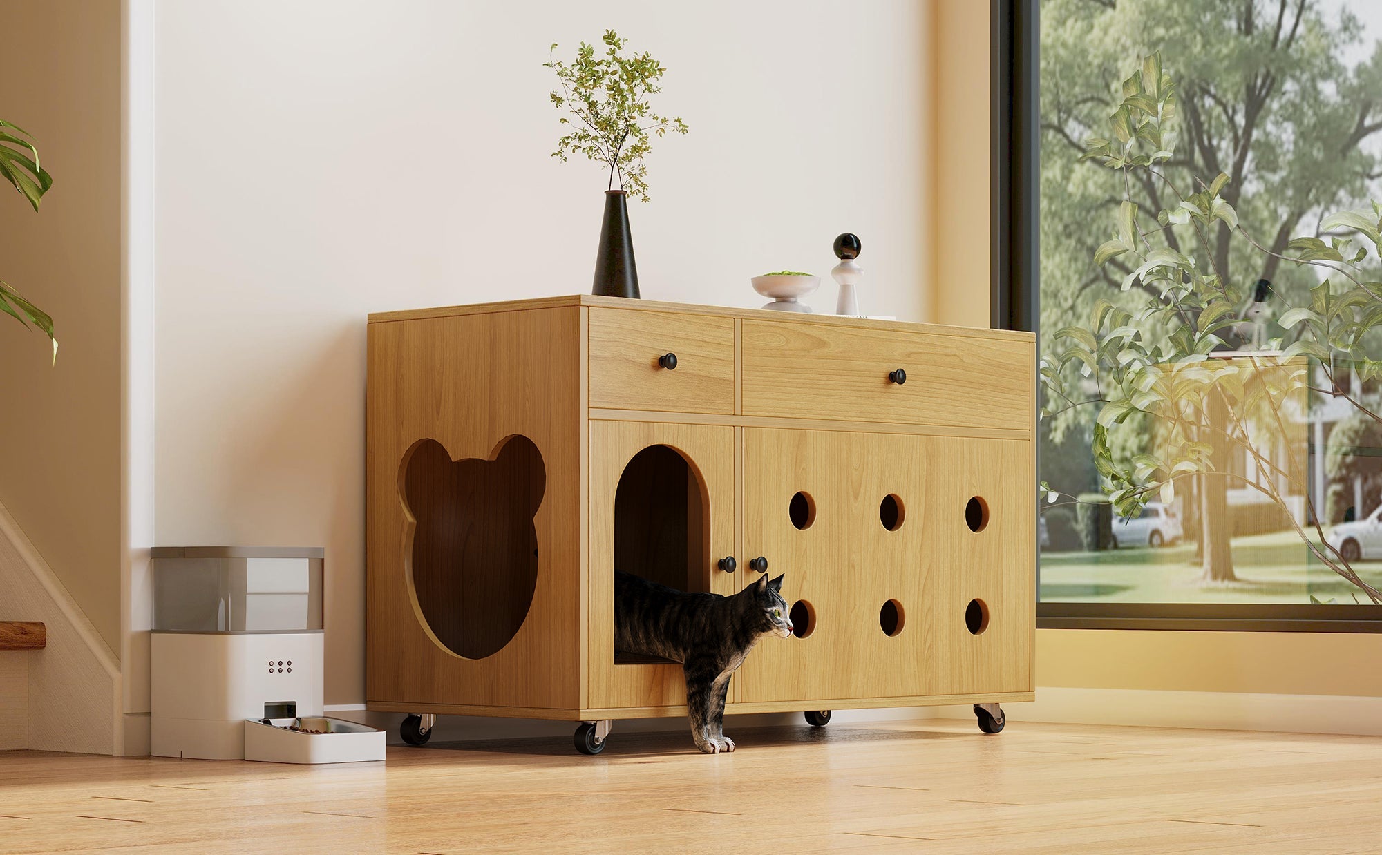 Logidon kattenbakkast 100 x 45 x 66 cm zandafvoerplaat