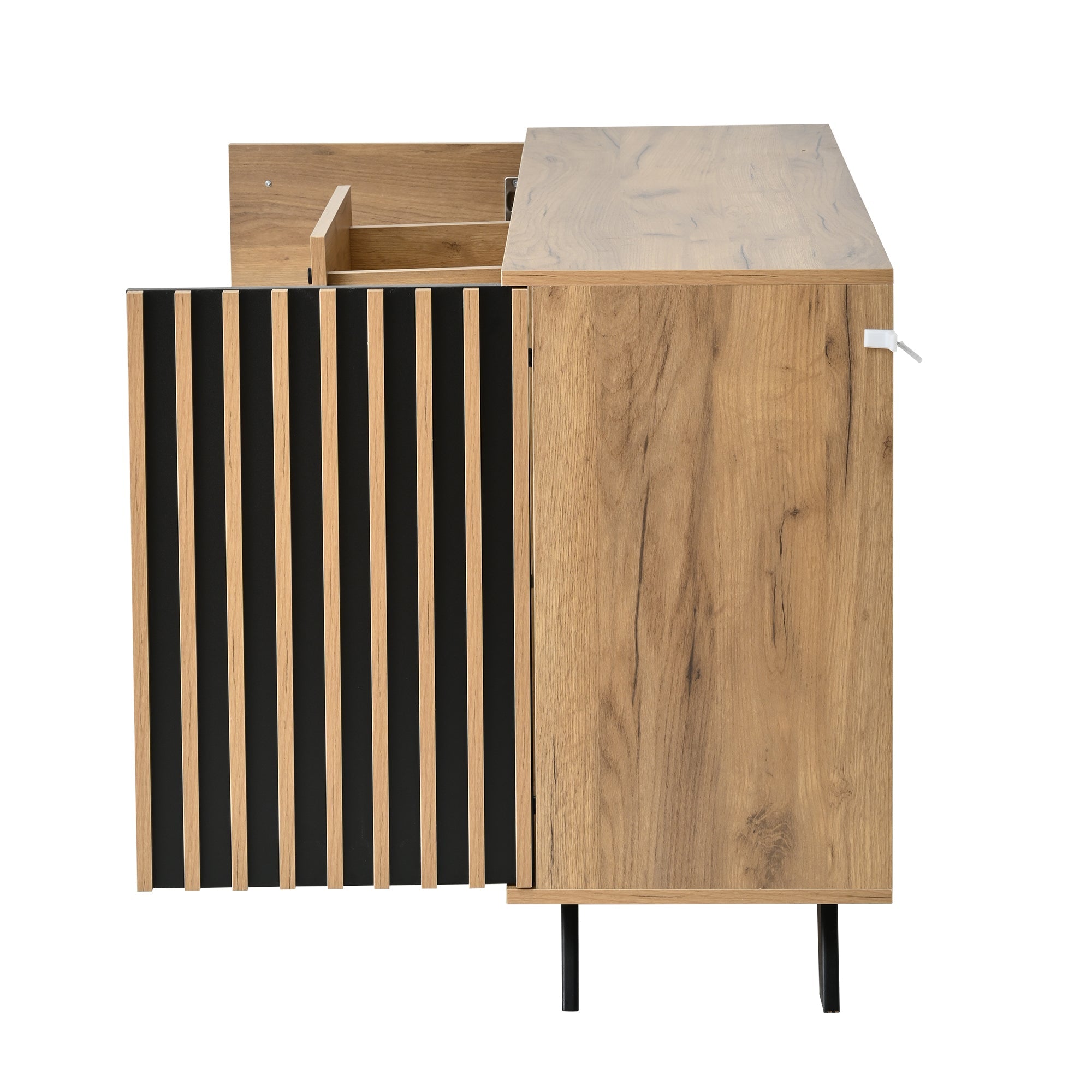 Logidon sideboard 120x38x75cm 4 drawers 2 doors hollow design