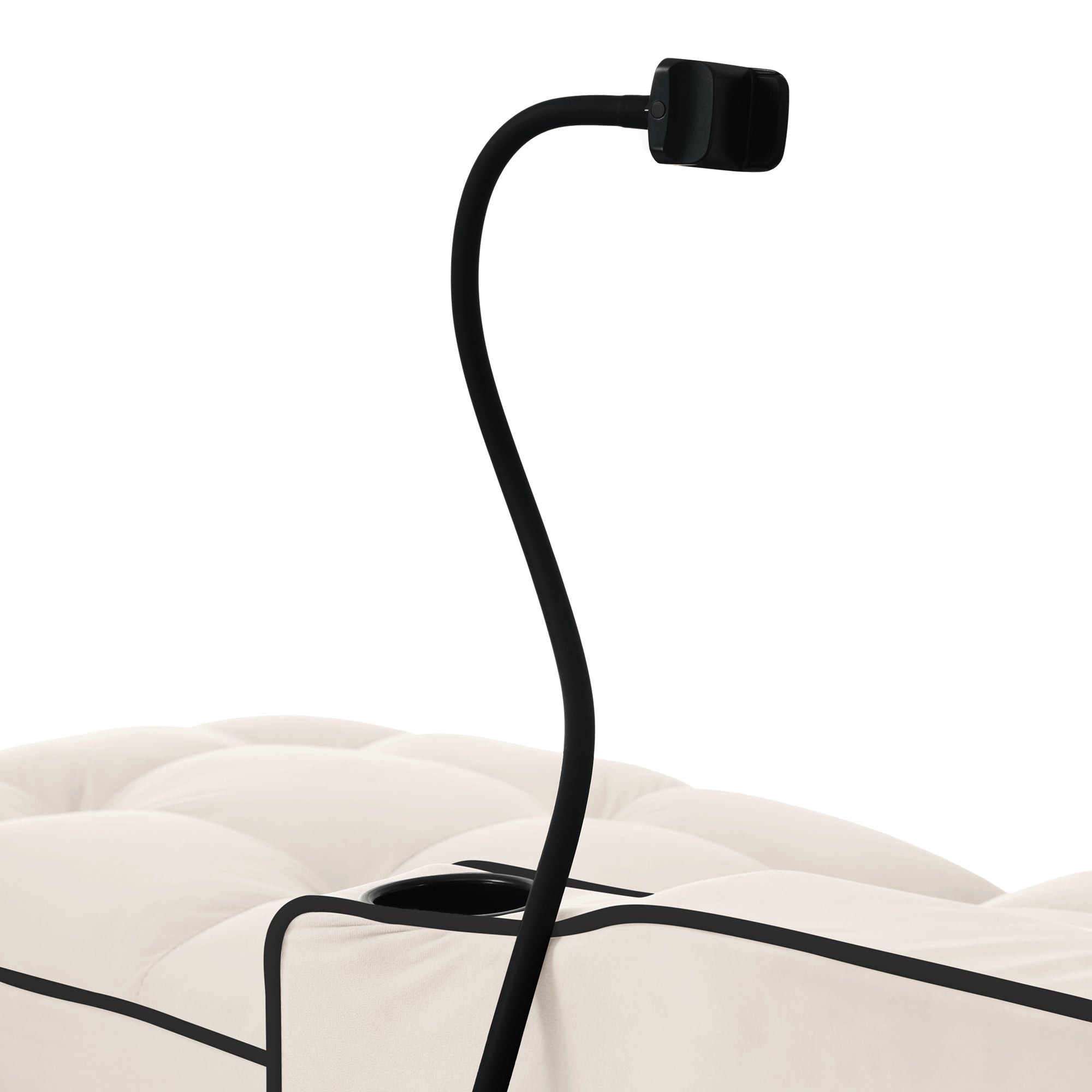 Logidon beige 3-in-1 uittrekbare slaapbank met bekerhouders