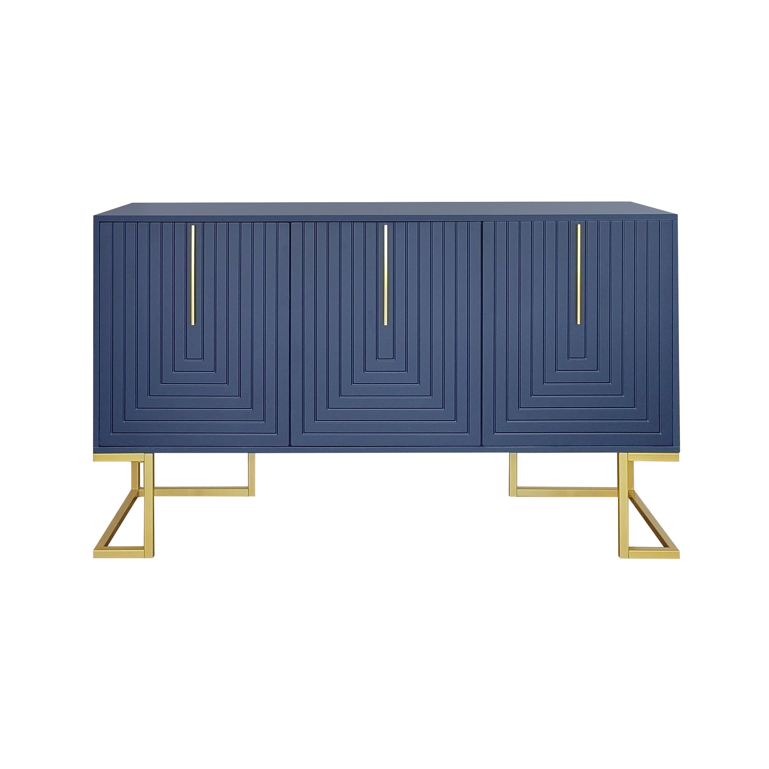 Logidon marineblauw dressoir met 3 deuren en verstelbare planken