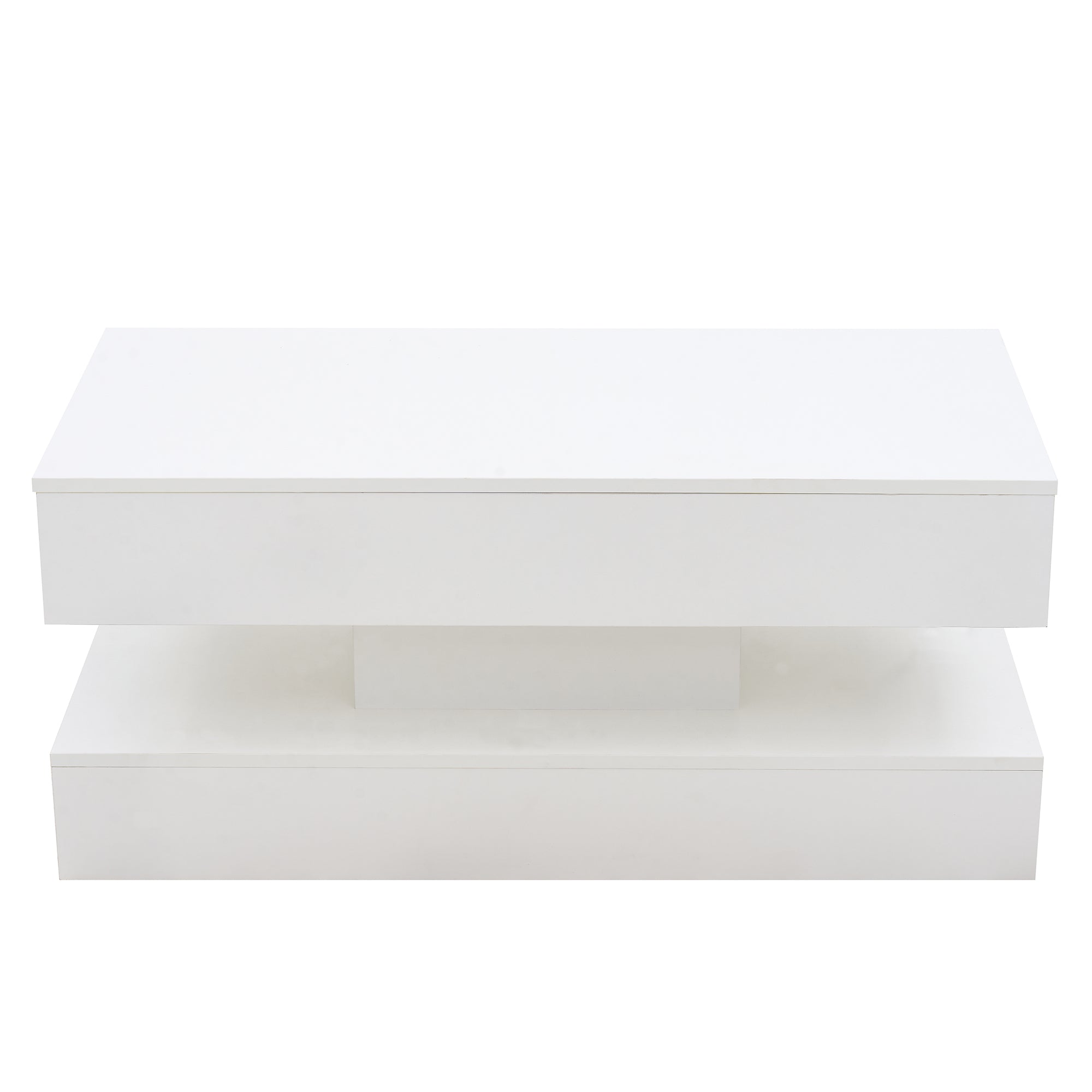 Logidon salontafel LED-verlichting en opbergruimte wit 100x50 cm