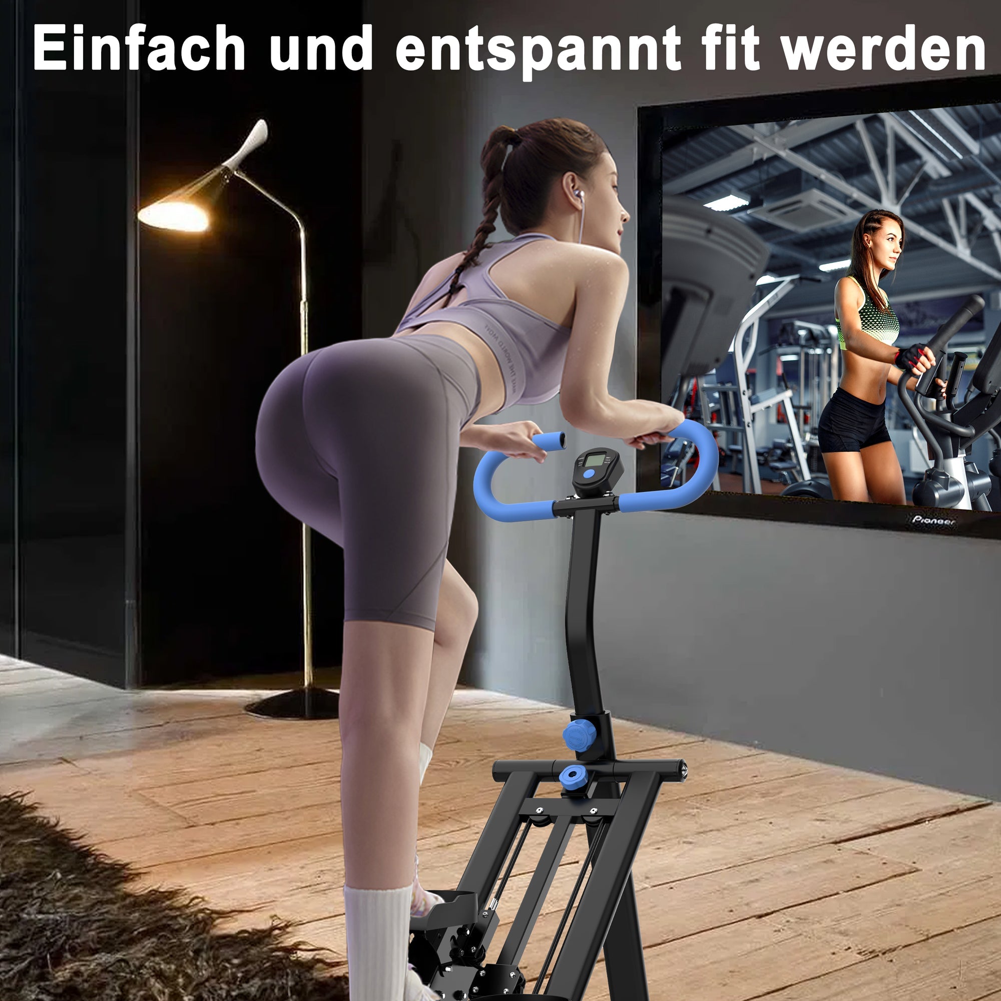 Logidon Stair Stepper Fitnessapparatuur met verstelbare weerstand Zwart