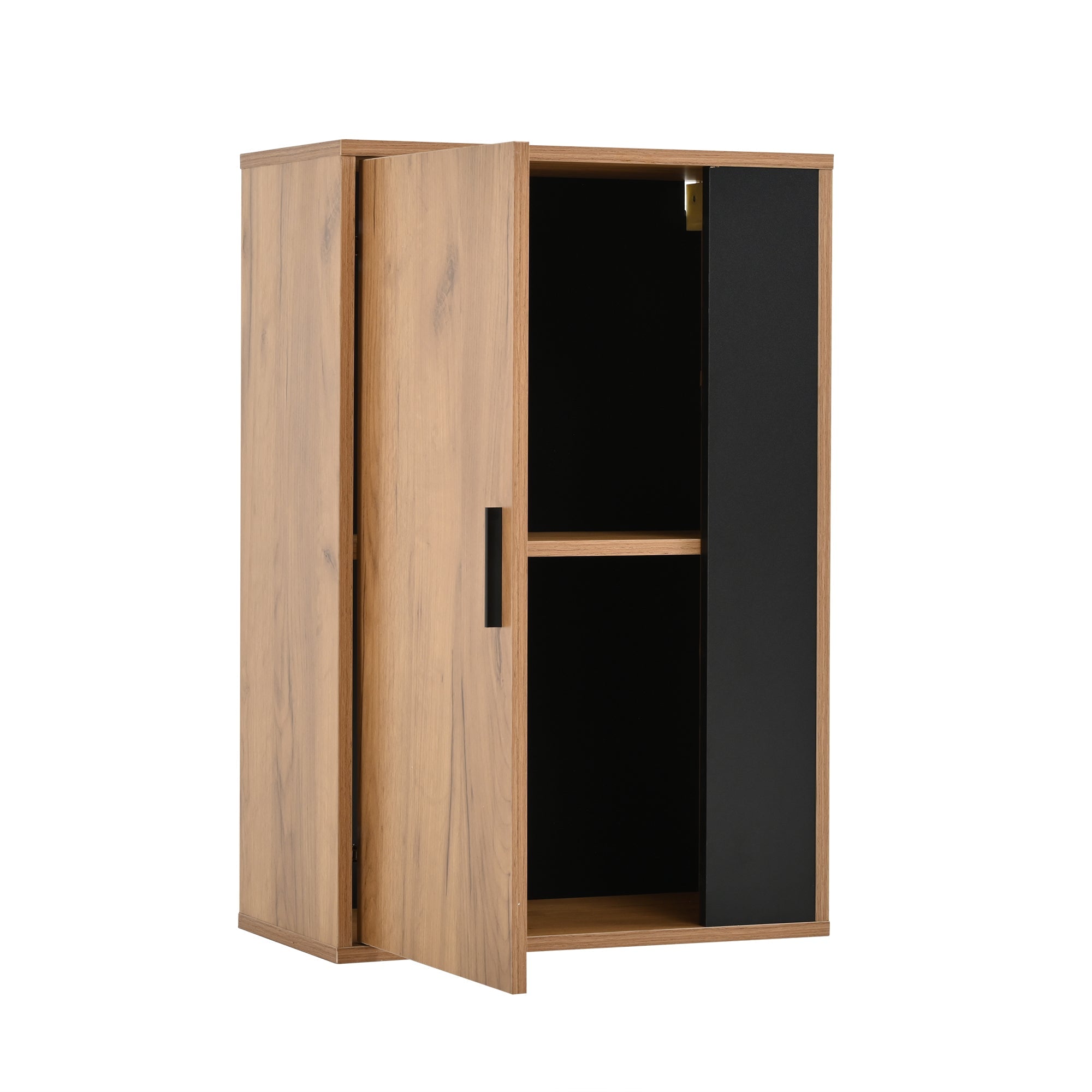Logidon TV wandmeubelset 140 cm driedelig hout zwart