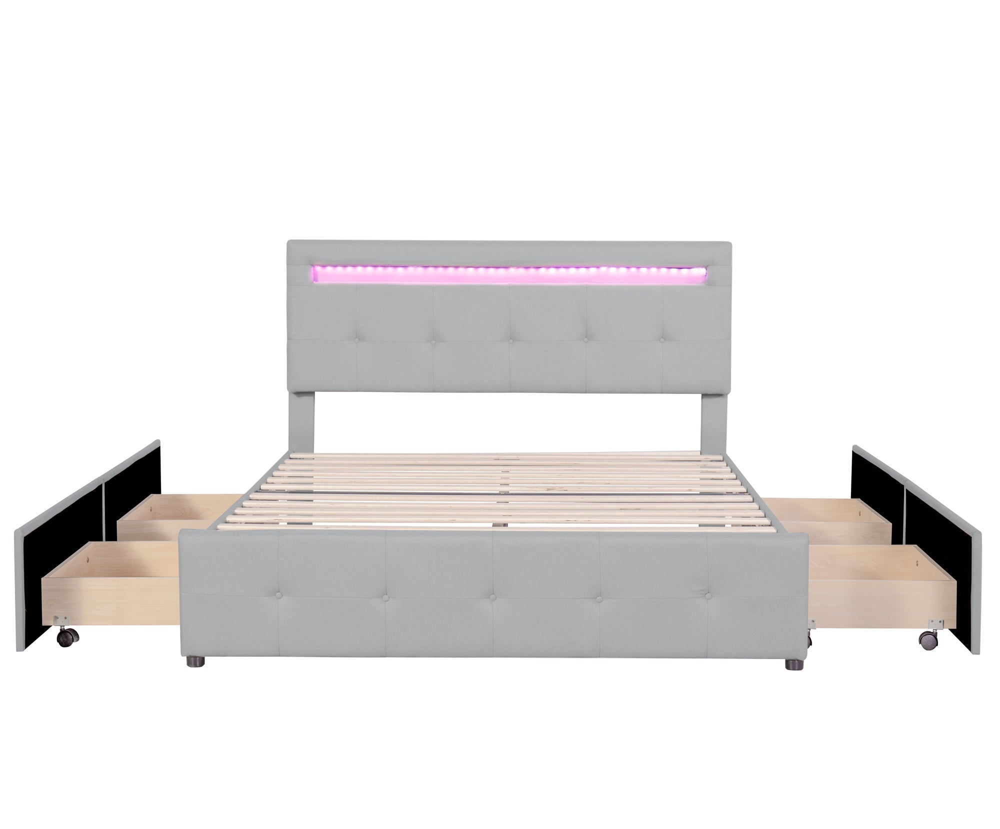 Logidon gestoffeerd bed 140x200 cm met LED hoofdbord en bedkast
