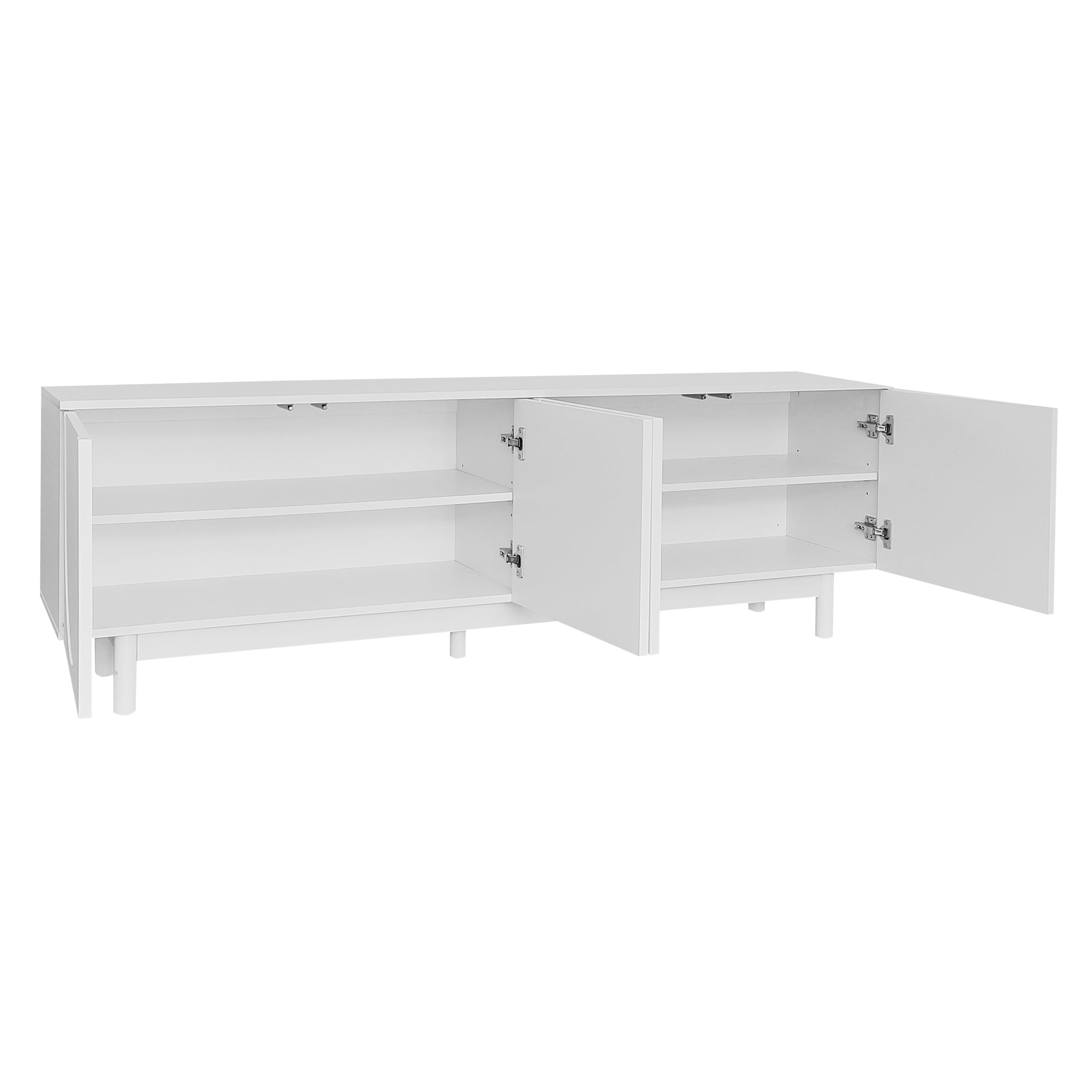 Logidon Lightweight lowboard TV furniture in luxury style white 175 cm