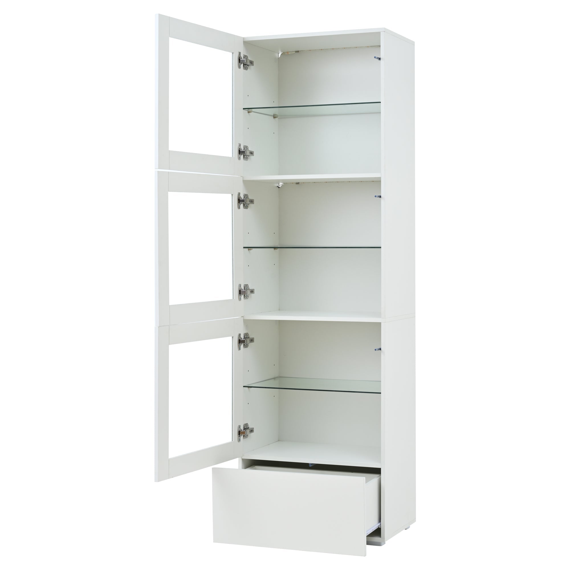 Logidon vitrine 60x40x173 cm wit hoogglans LED verlichting