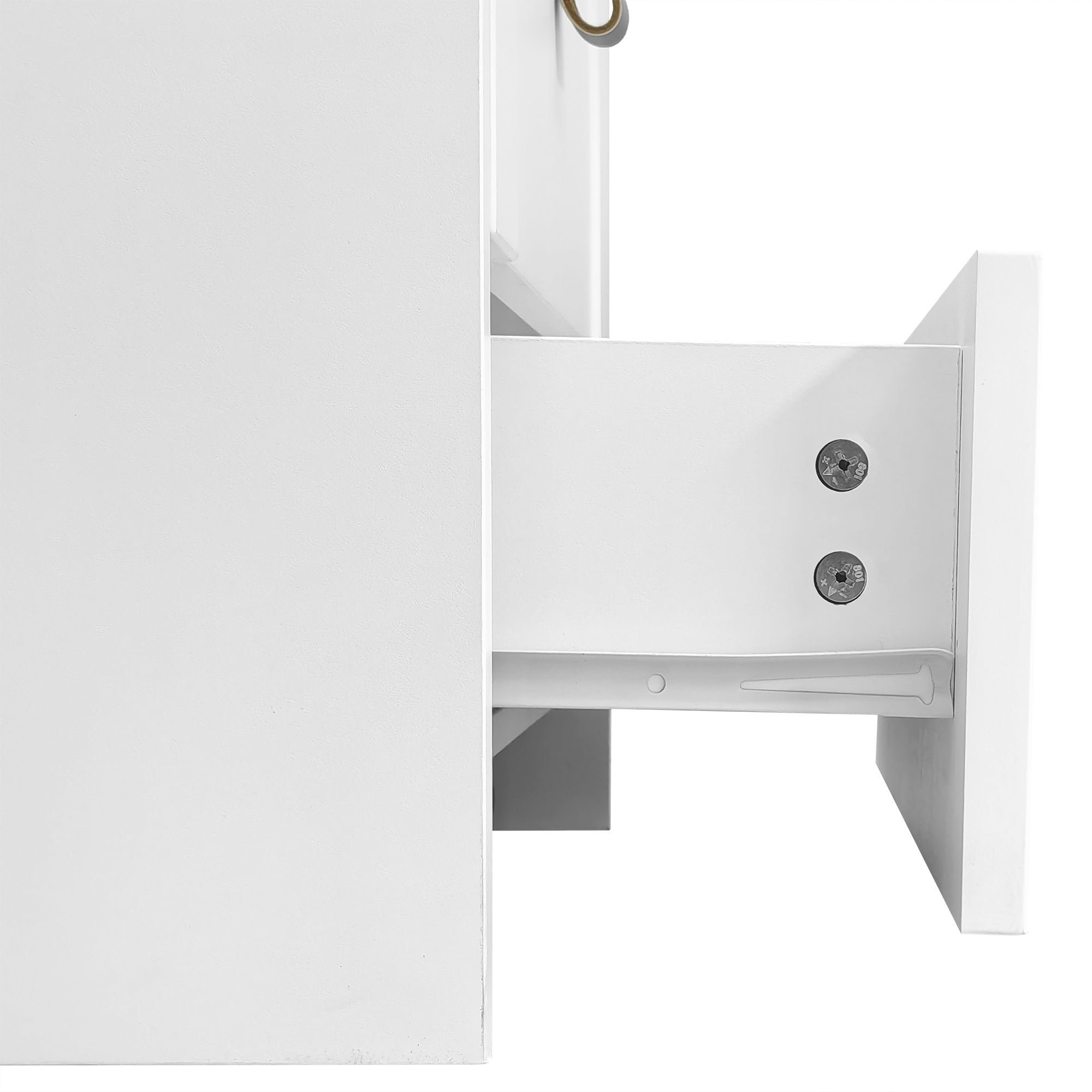 Logidon kaptafel met spiegel en LED-verlichting wit 3 lades