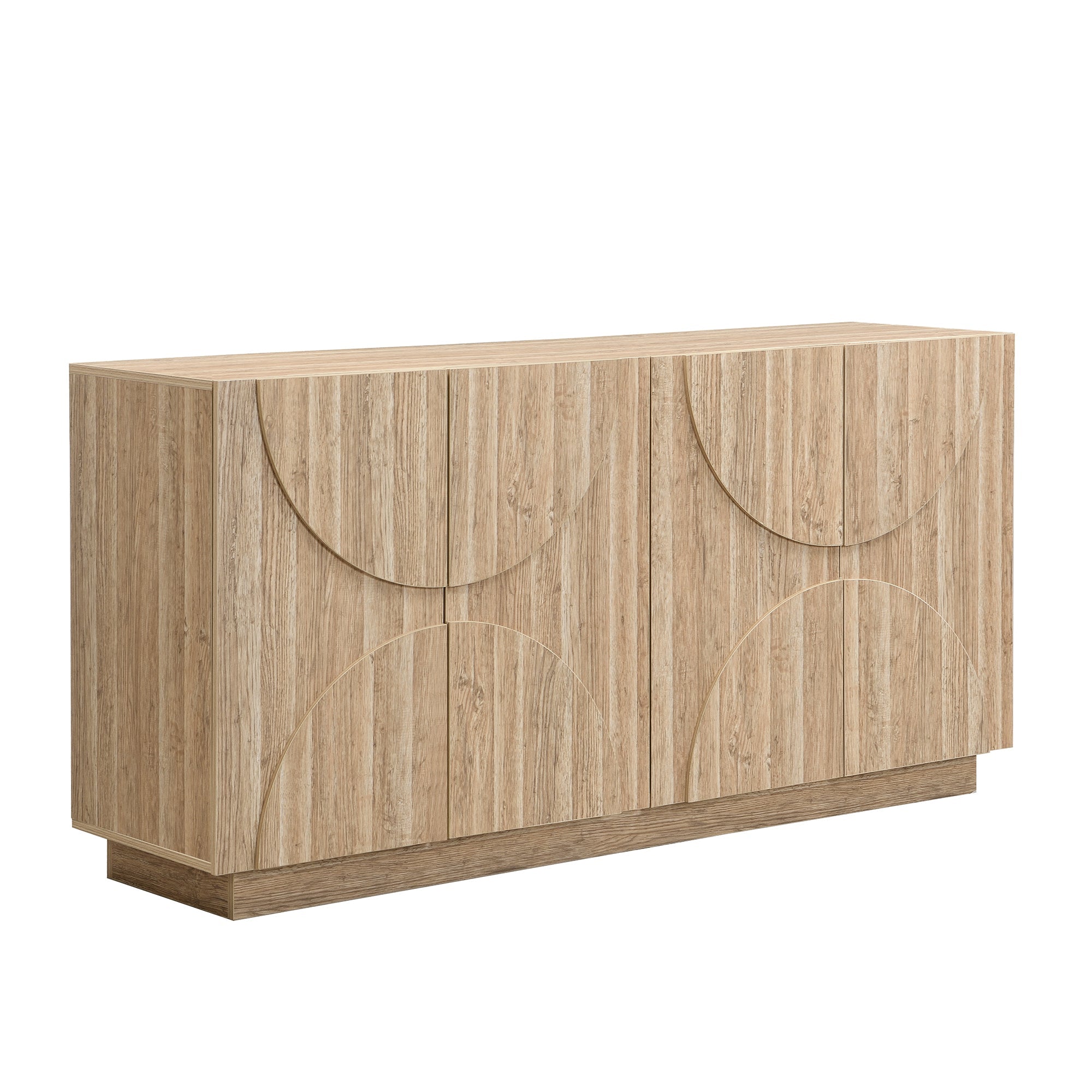 Logidon Dressoir 160x40x80 cm naturel hout met deuren en soft close