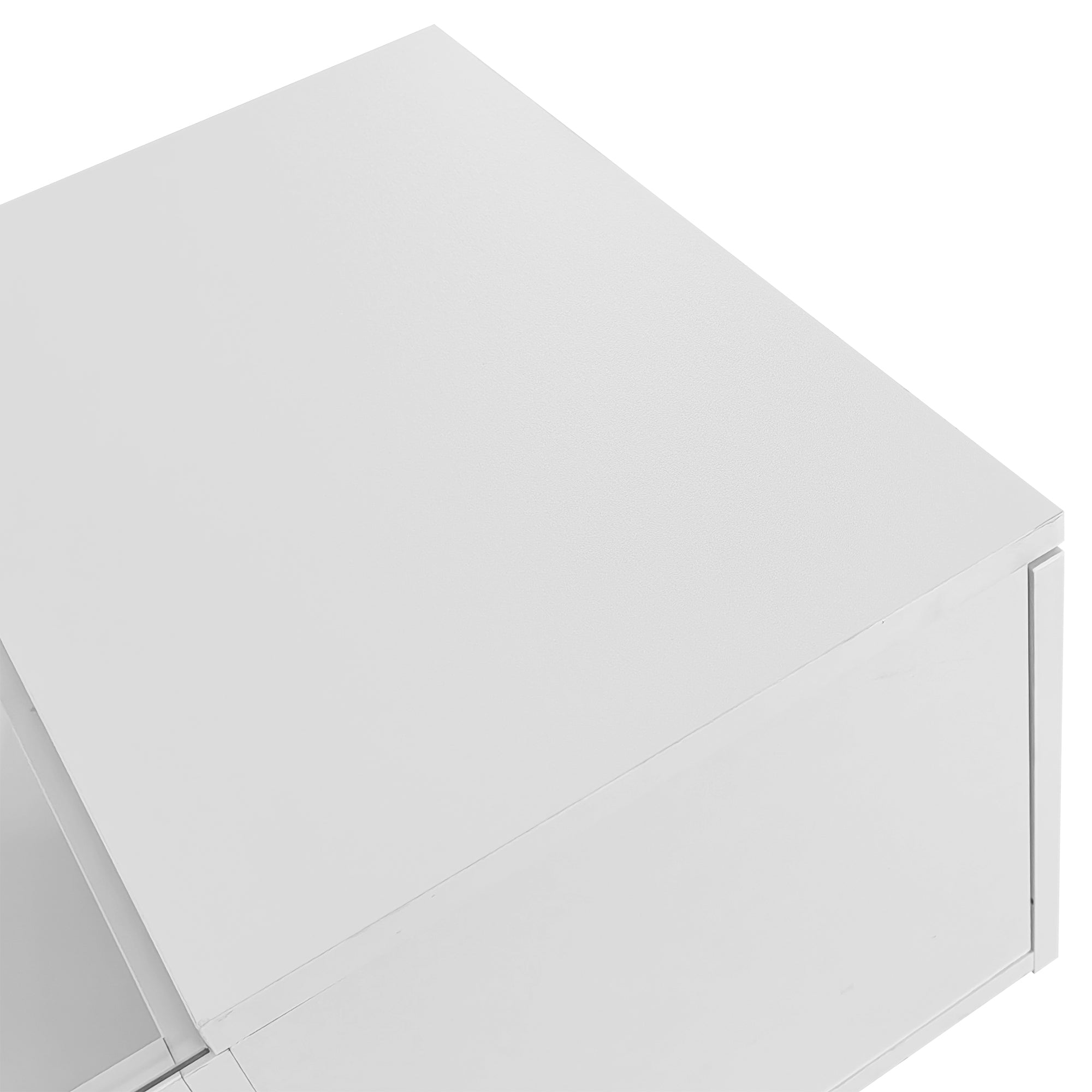Logidon Witte Salontafel 100x50x35,5 cm Met Glazen Paneel LED