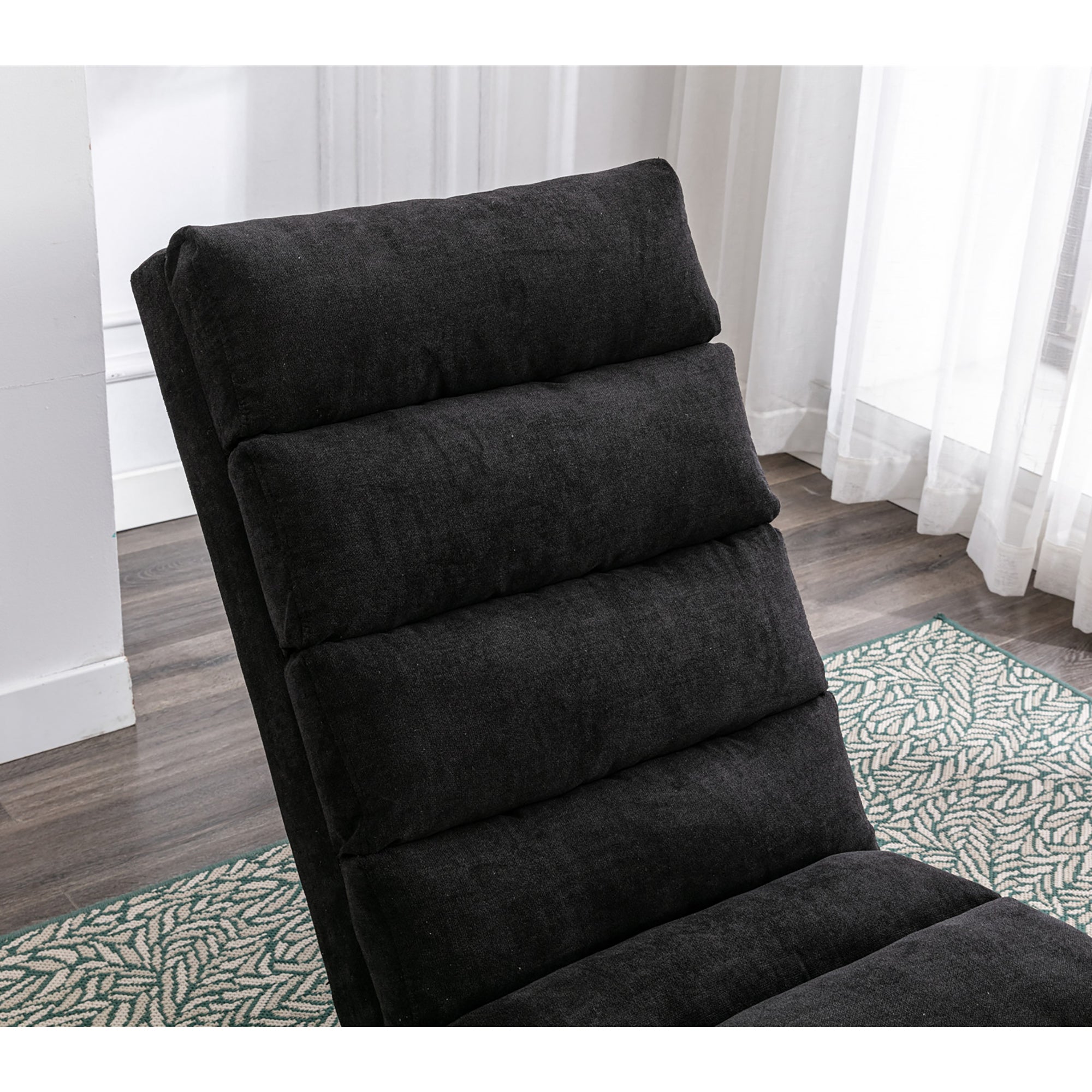 Logidon Elektrische Massage Chaise Longue Zwart met Afstandsbediening