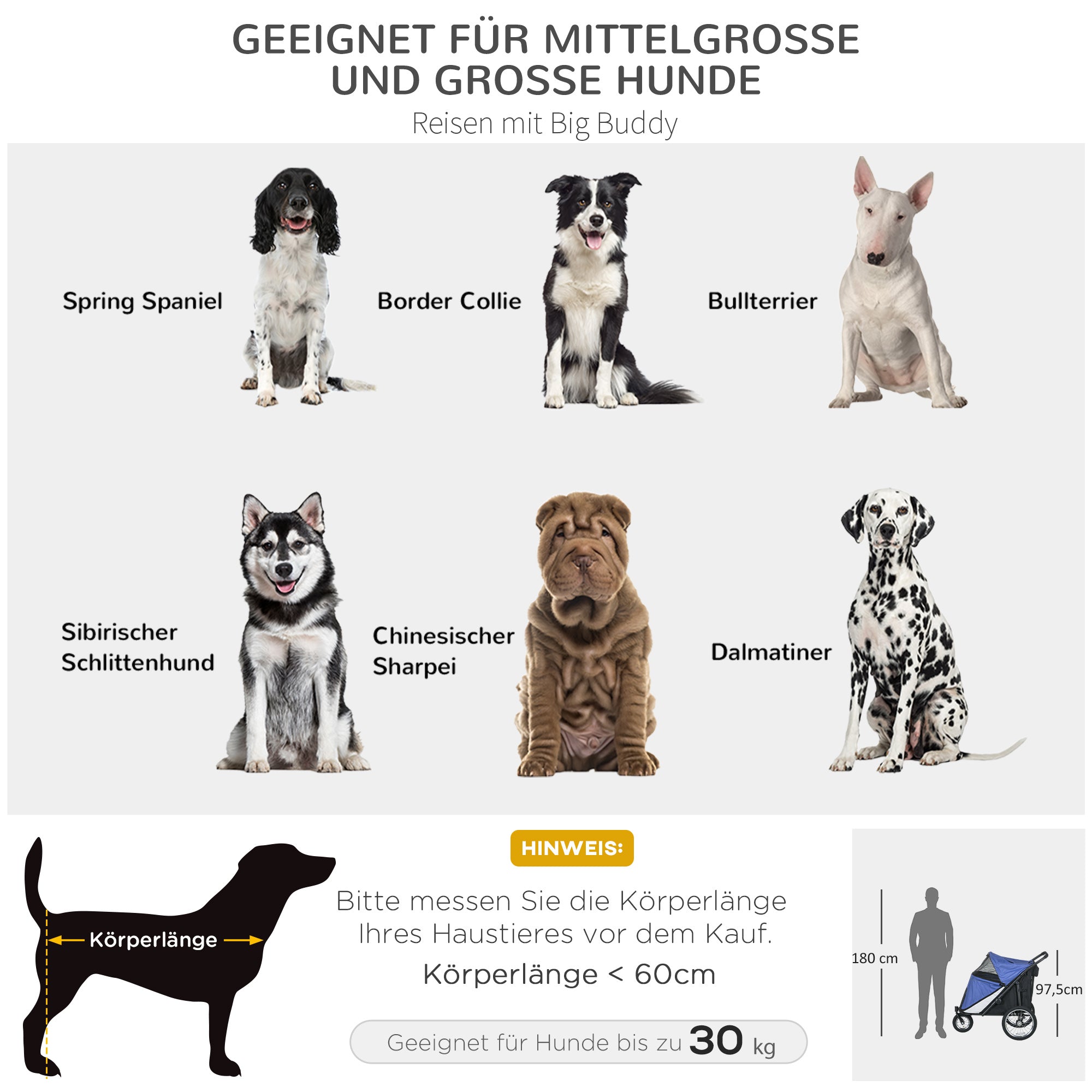 Logidon opvouwbare hondenbuggy blauw met gaasraam tot 30 kg