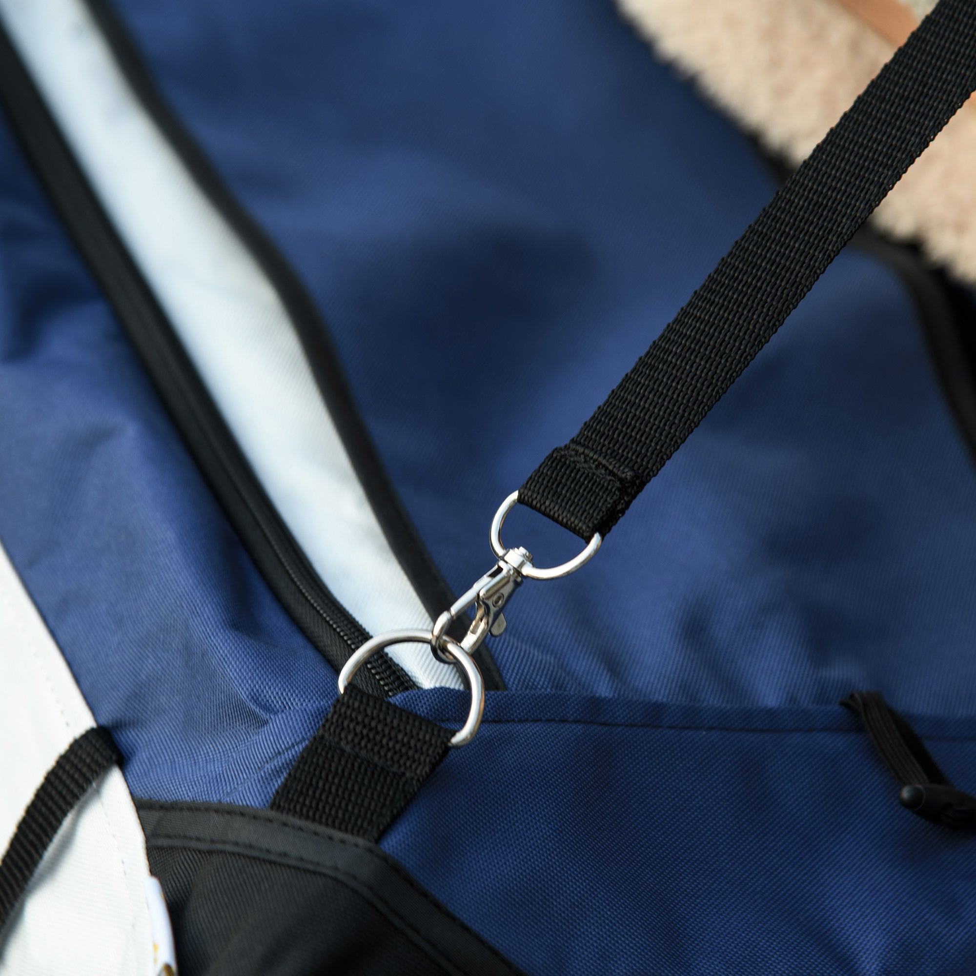 Logidon 2 in 1 hondenbuggy blauw afneembare mand met veiligheidslijnen