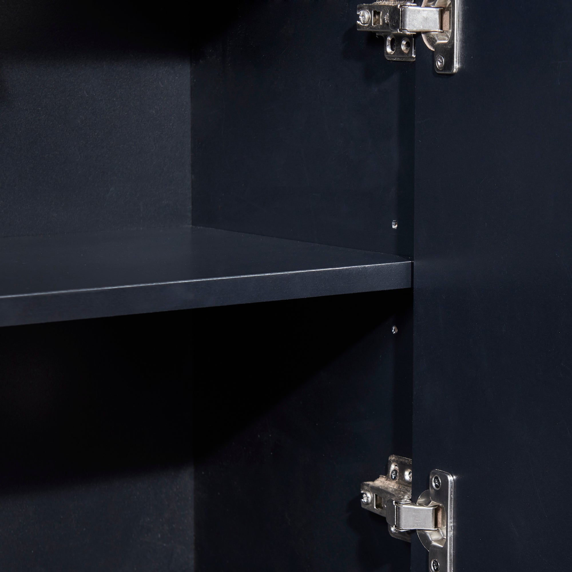 Logidon Modern Dressoir Zwart 4 Deurs Greeploos 120 x 30 x 80 cm