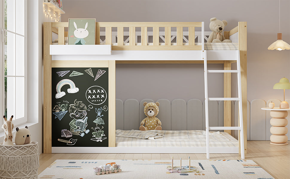 Logidon Kinderhoogslaper 90x200 met plankruimte en opbergruimte wit-naturel