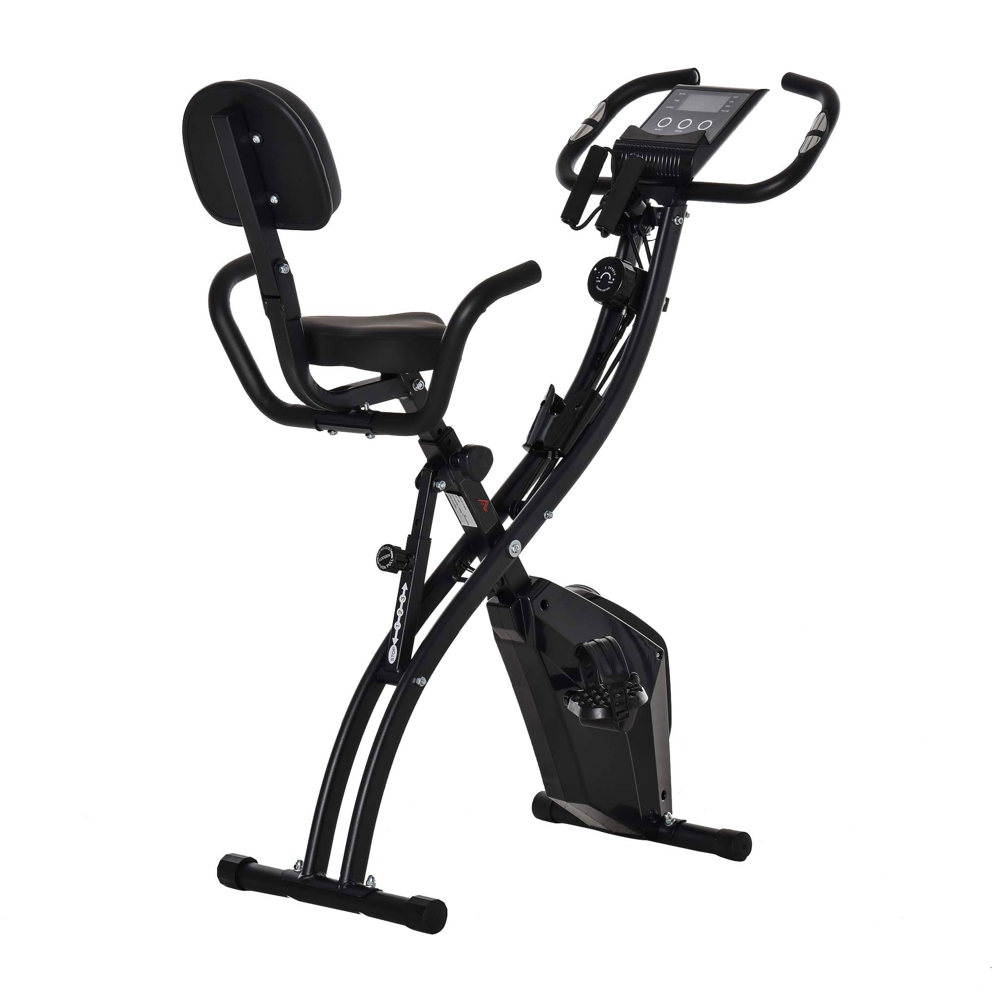 Logidon 2-in-1 fietstrainer opvouwbaar staal zwart