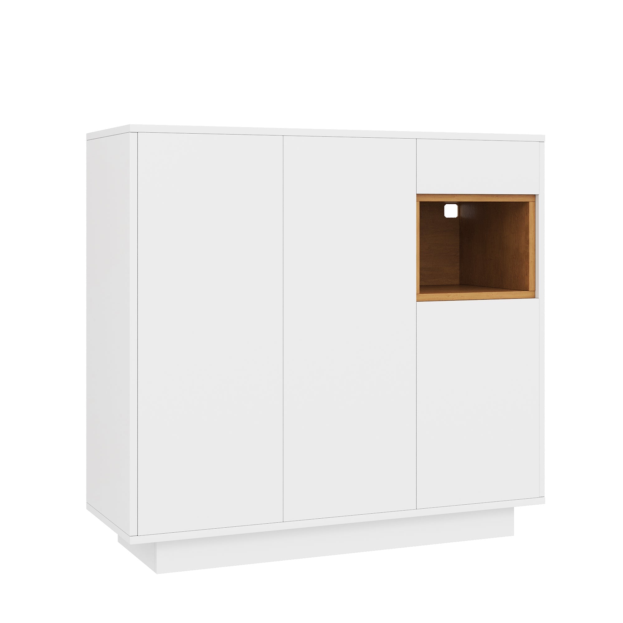 Logidon schoenenkast wit LED verlichting verstelbare planken 105x39,5x100,5 cm