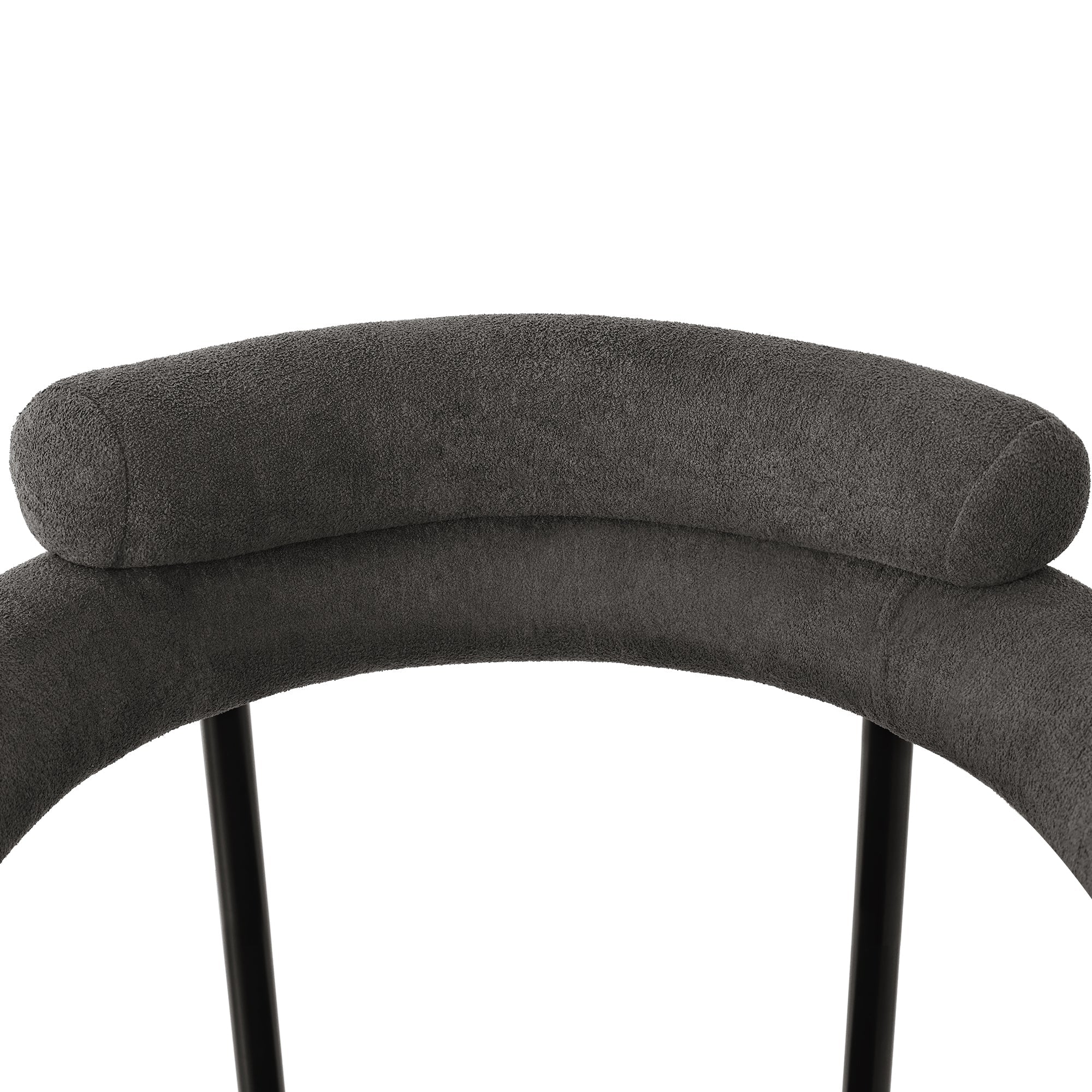 Logidon Set of 2 Dining Chairs Dark Gray Velvet Comfortable