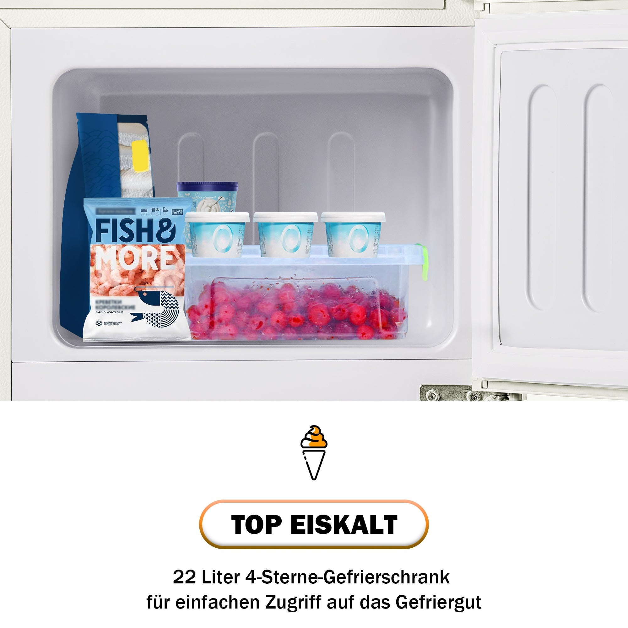 Logidon Retro Koel-vriescombinatie Tweedeurs Crème Wit