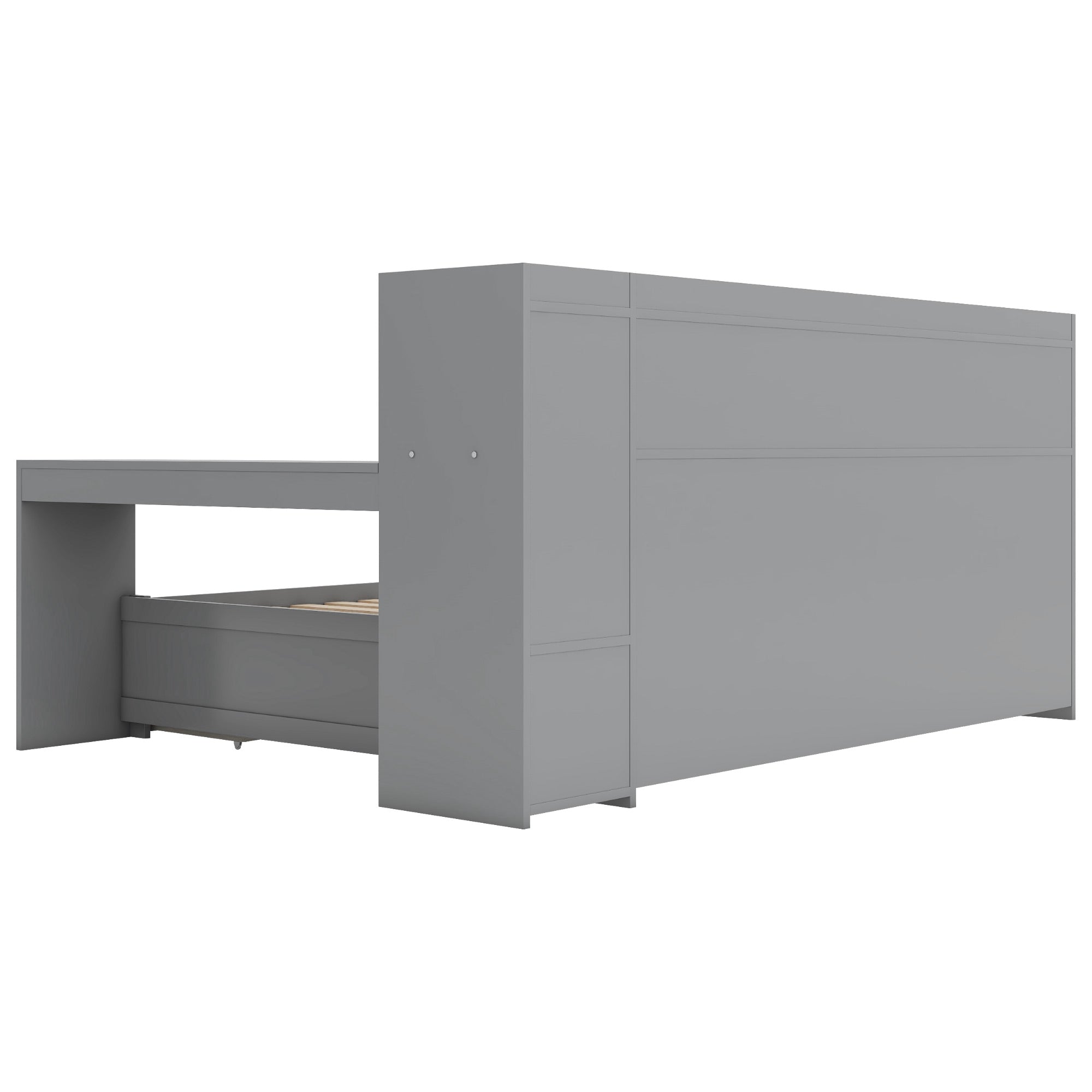 Logidon sofa bed 90x200 gray USB port 2 drawers