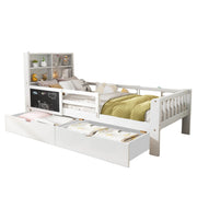 Logidon Kinderbed met Laden en Plank 90x200 cm Wit