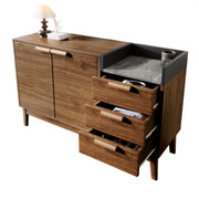 Logidon woonkamer ladekast eiken decor marmerlook blad 3 lades