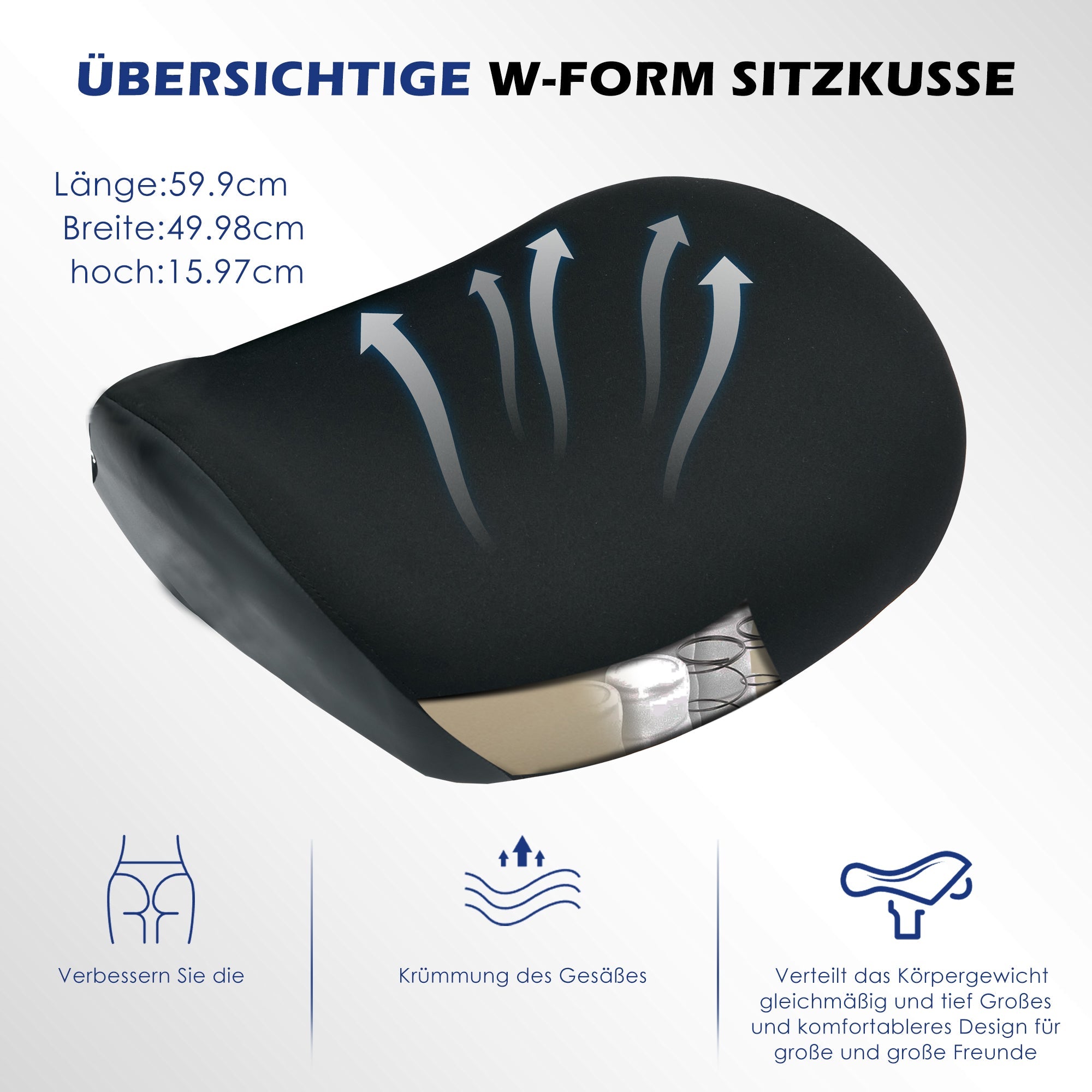 Logidon Ergonomische Bureaustoel Mesh Hoge Stoel met 4D Armleuningen Zwart