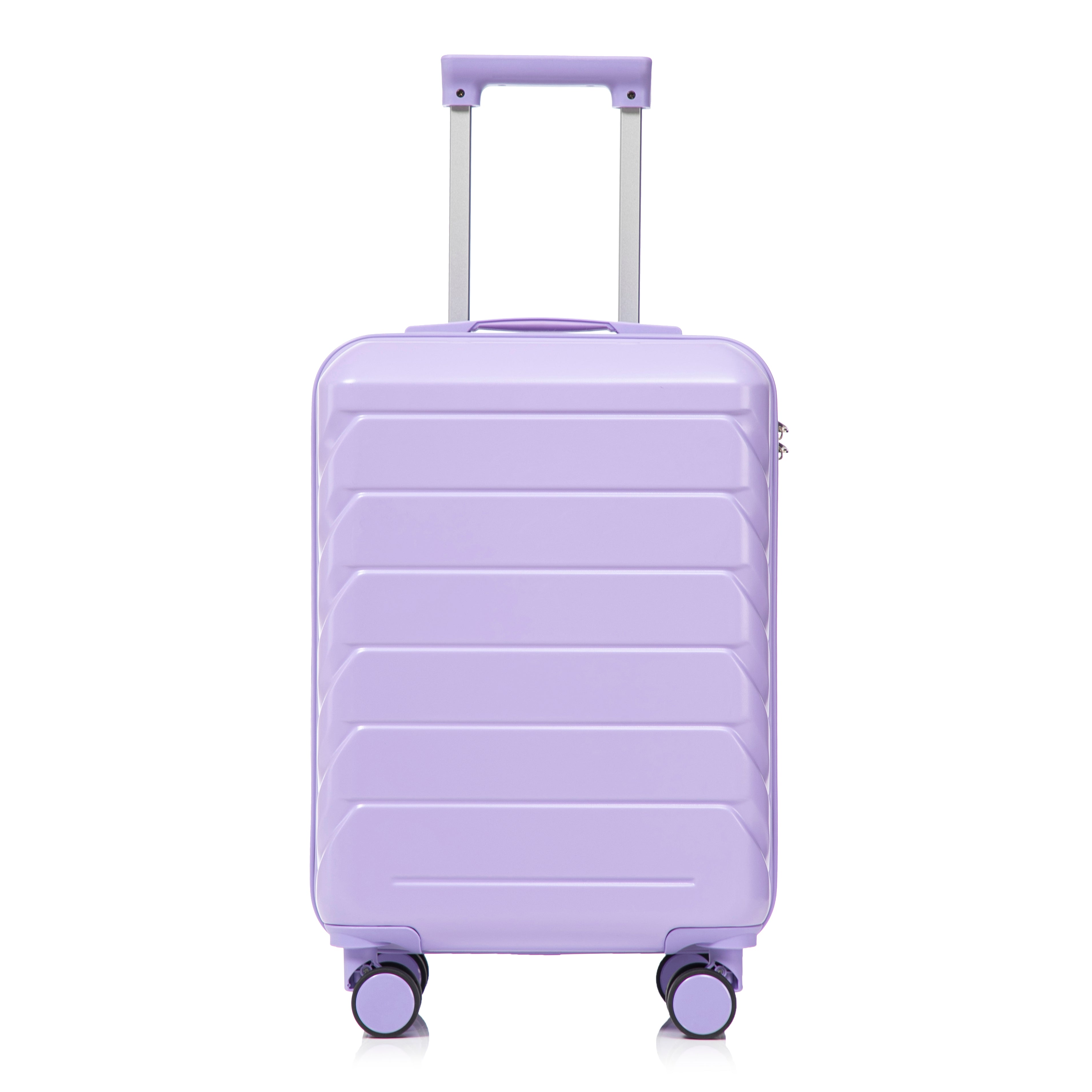 Logidon 2-delige ABS kofferset 19/14 inch spinner blauw paars