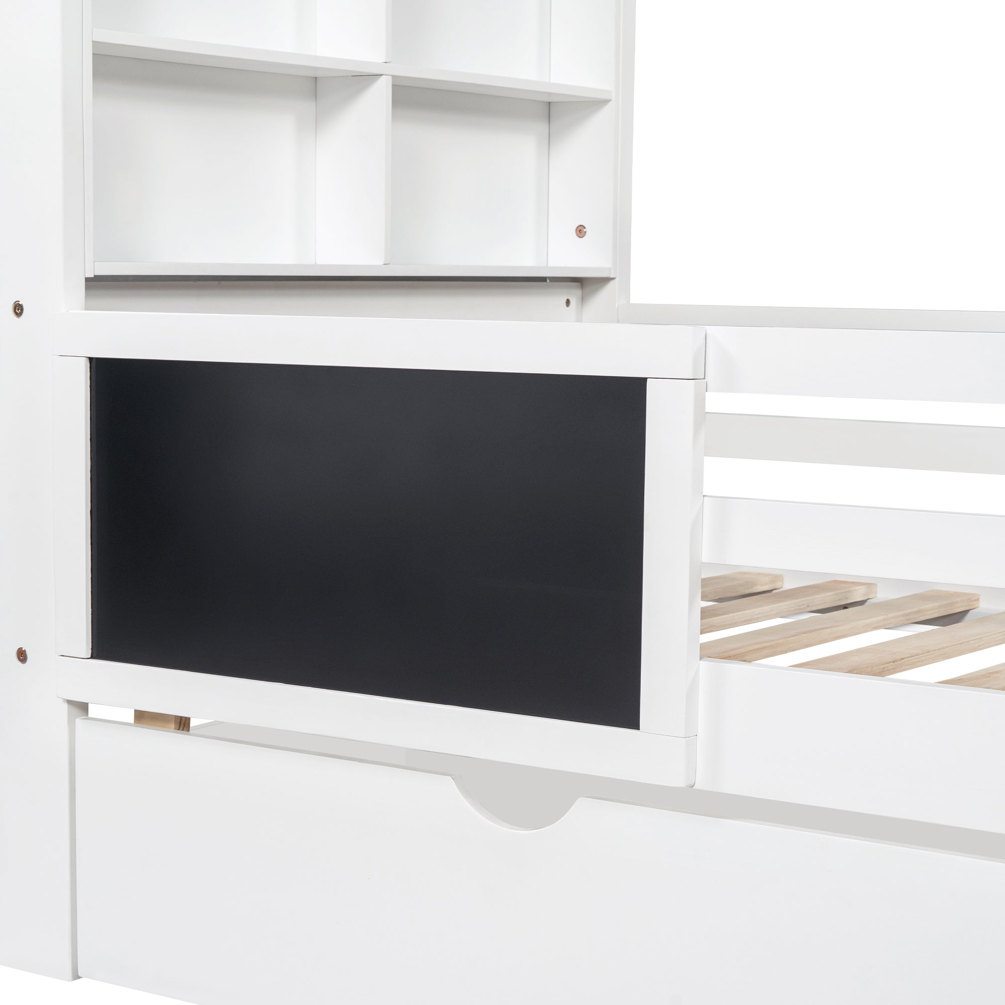 Logidon Kinderbed met Laden en Plank 90x200 cm Wit