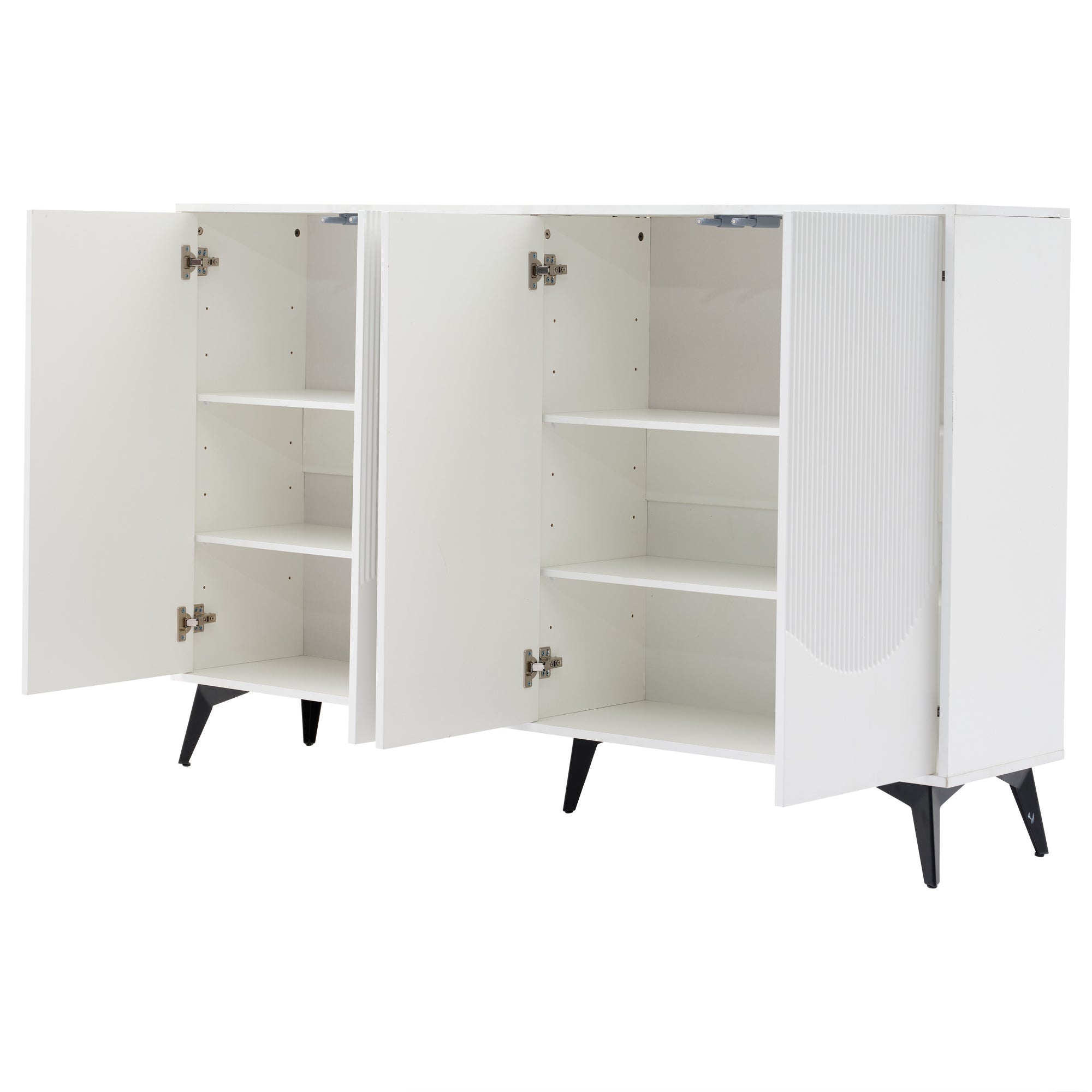 Logidon Wit Dressoir, 160 cm breed, verstelbare planken