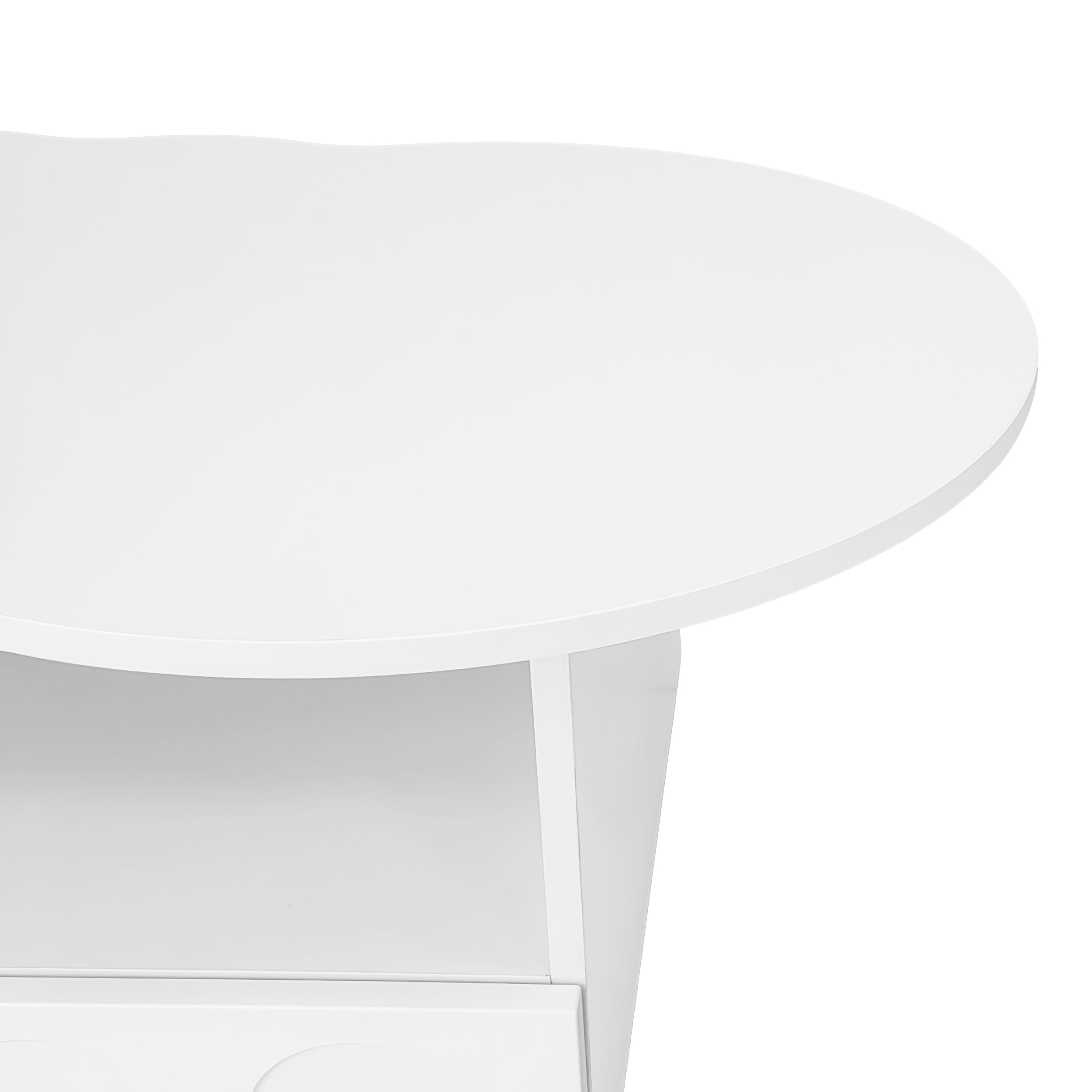 Logidon wolkvormige salontafel wit met lades en plank