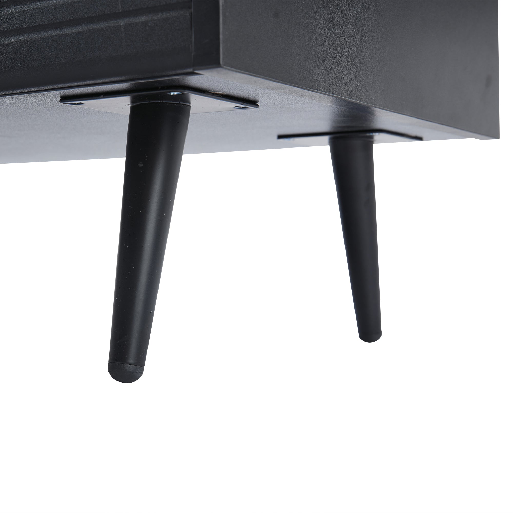 Logidon 176x38x45 cm zwart TV-lowboard met LED-verlichting