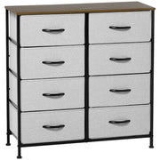 Logidon Chest of Drawers Sideboard With 8 Fabric Drawers Gray 80x30x81 cm