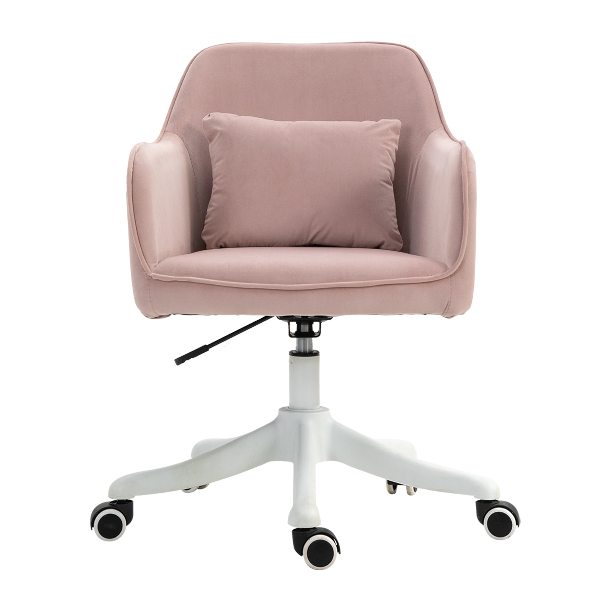 Logidon massagebureaustoel roze fluweel met trilfunctie