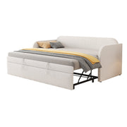 Logidon gestoffeerd bed slaapbank 90/180 lattenbodem beige