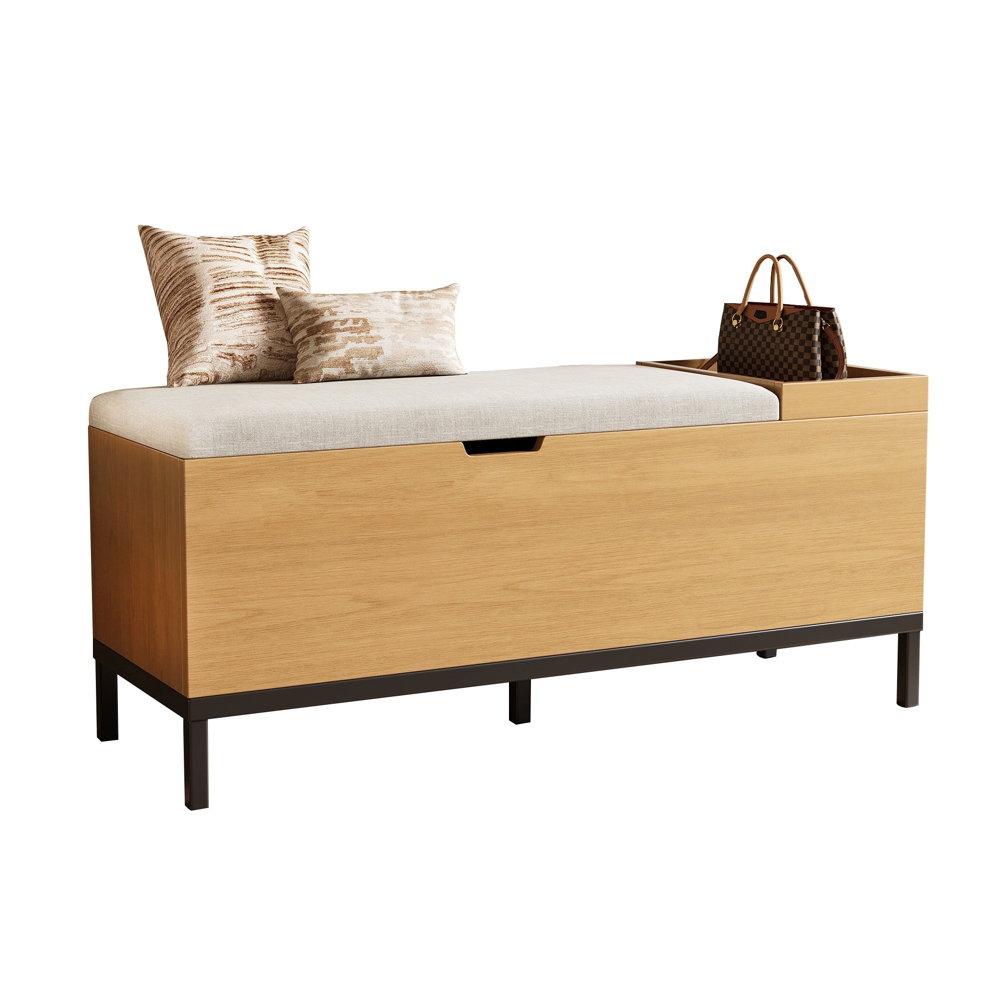 Logidon schoenenbank opbergbank naturel 115 x 40 x 49,5 cm