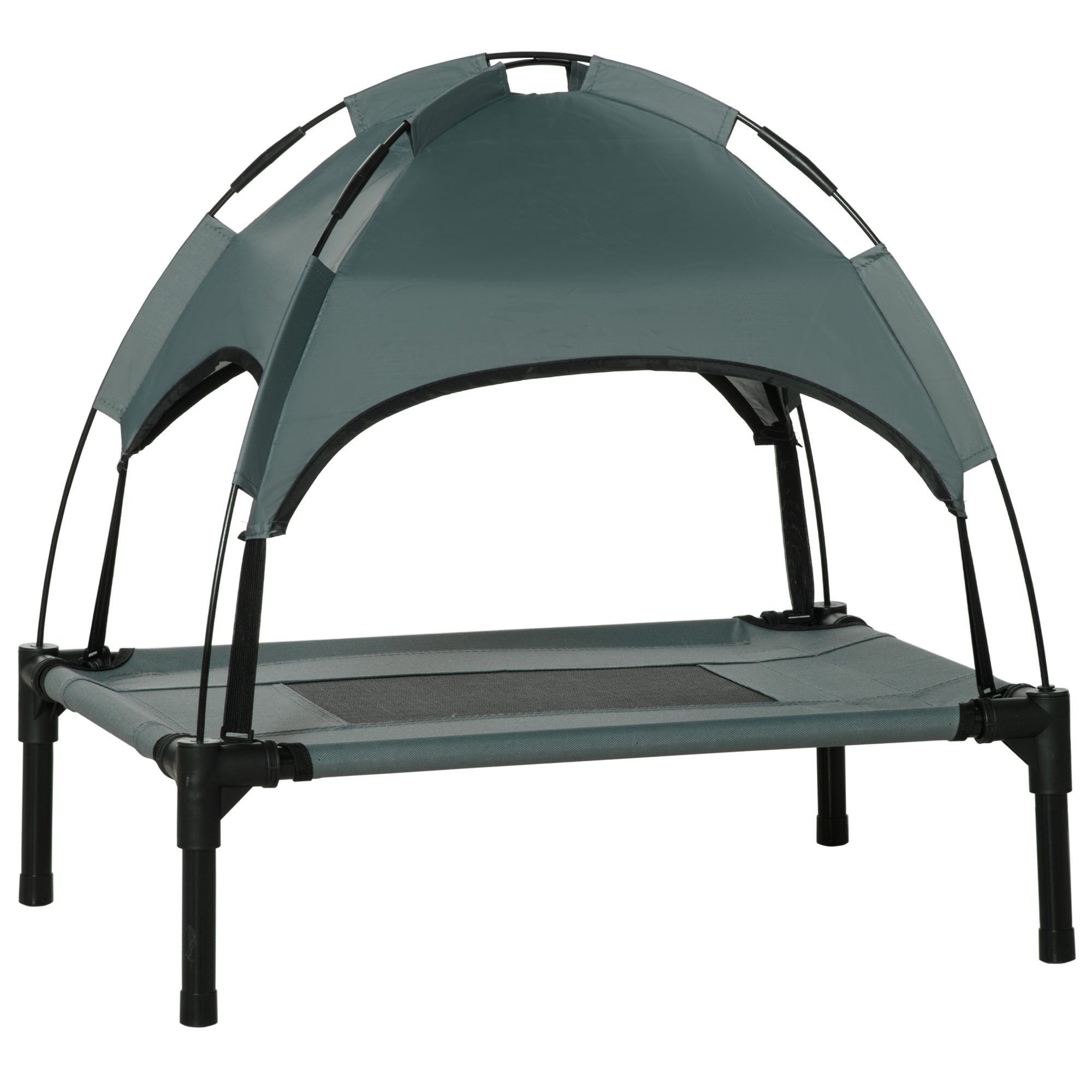 Logidon Hondenligstoel Outdoor Luifel Grijs 61x46x62 cm