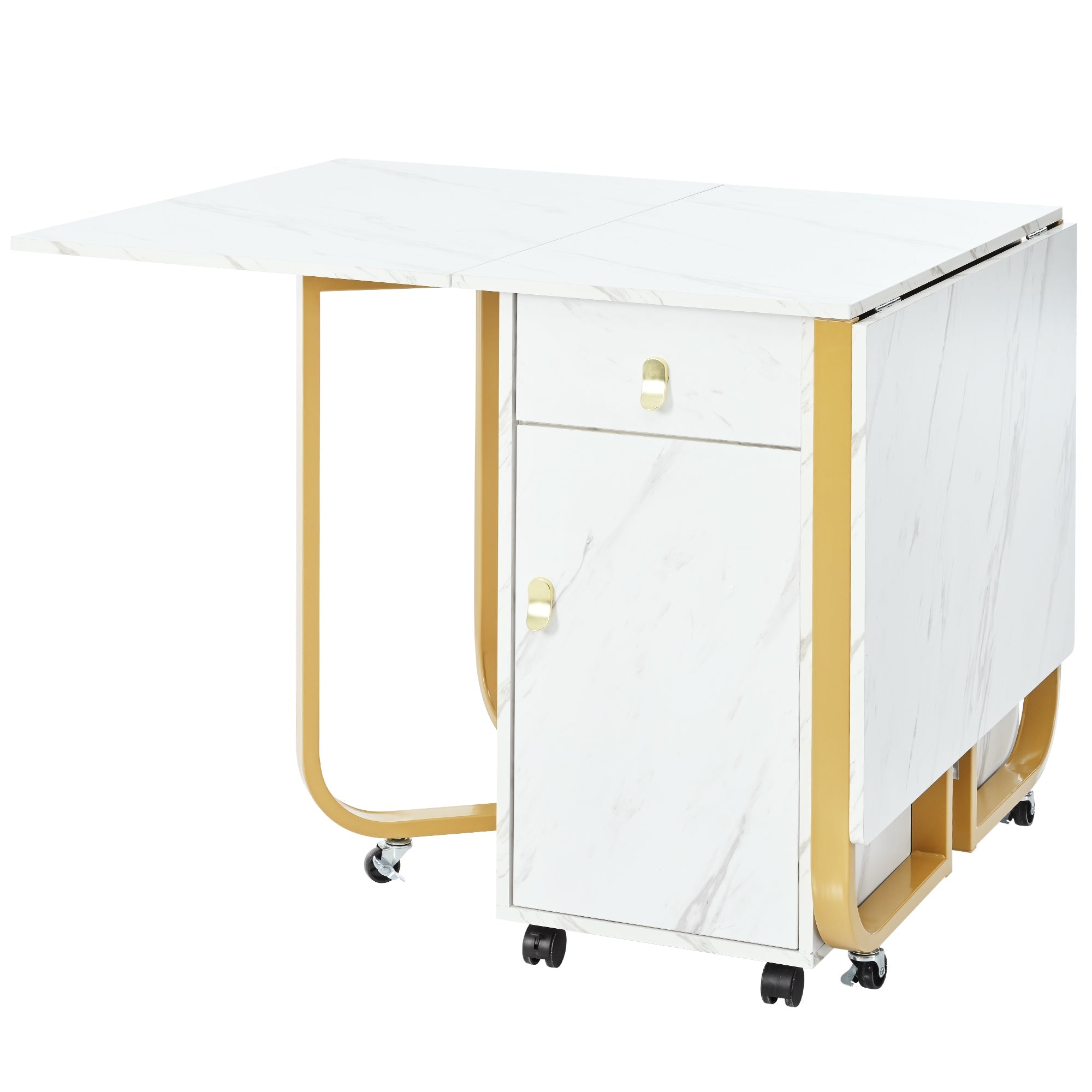 Logidon eettafelgroep 150x80 cm opklapbaar met 4 fluwelen stoelen groen