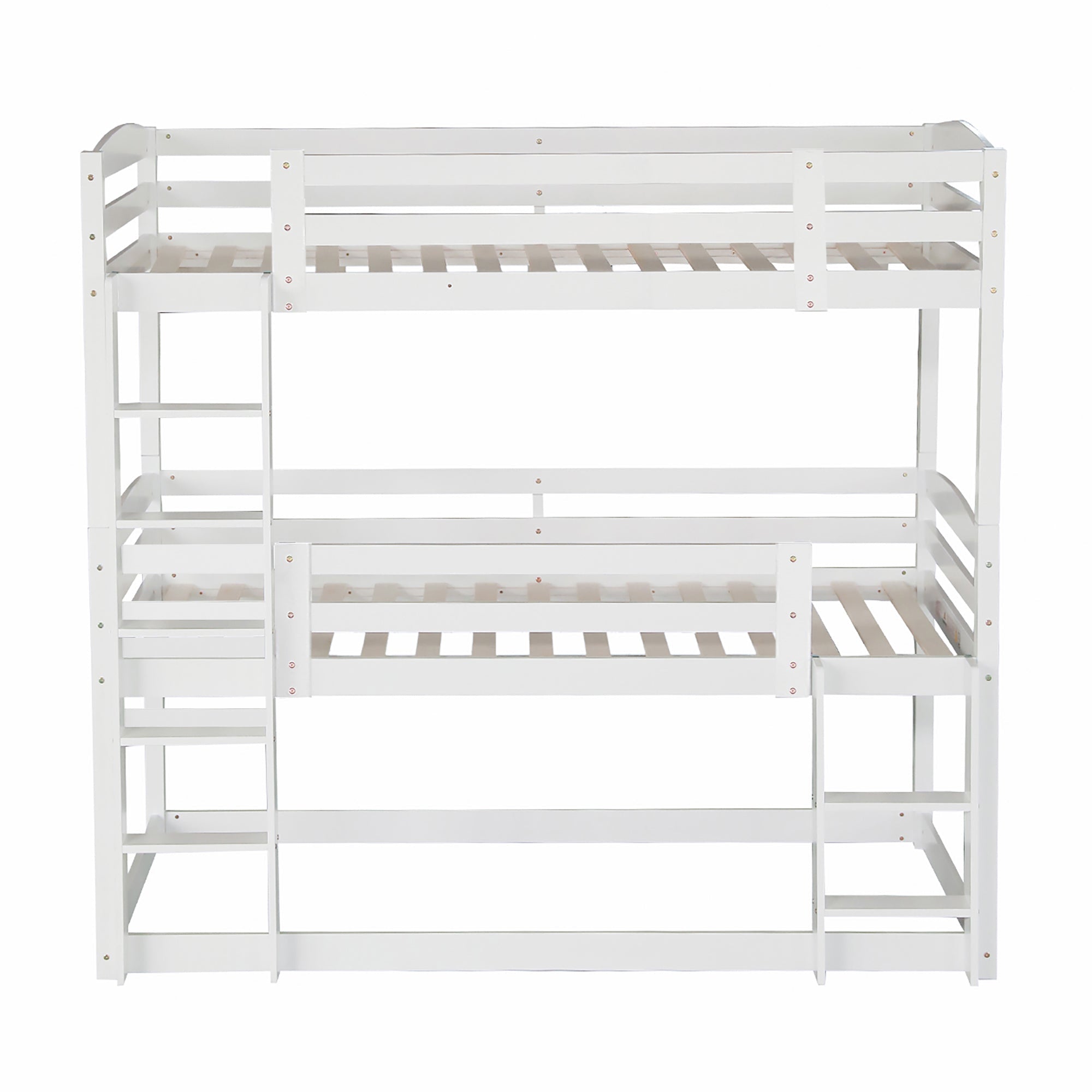 Logidon 3-persoonsstapelbed 90x200 cm wit hout - zonder matras