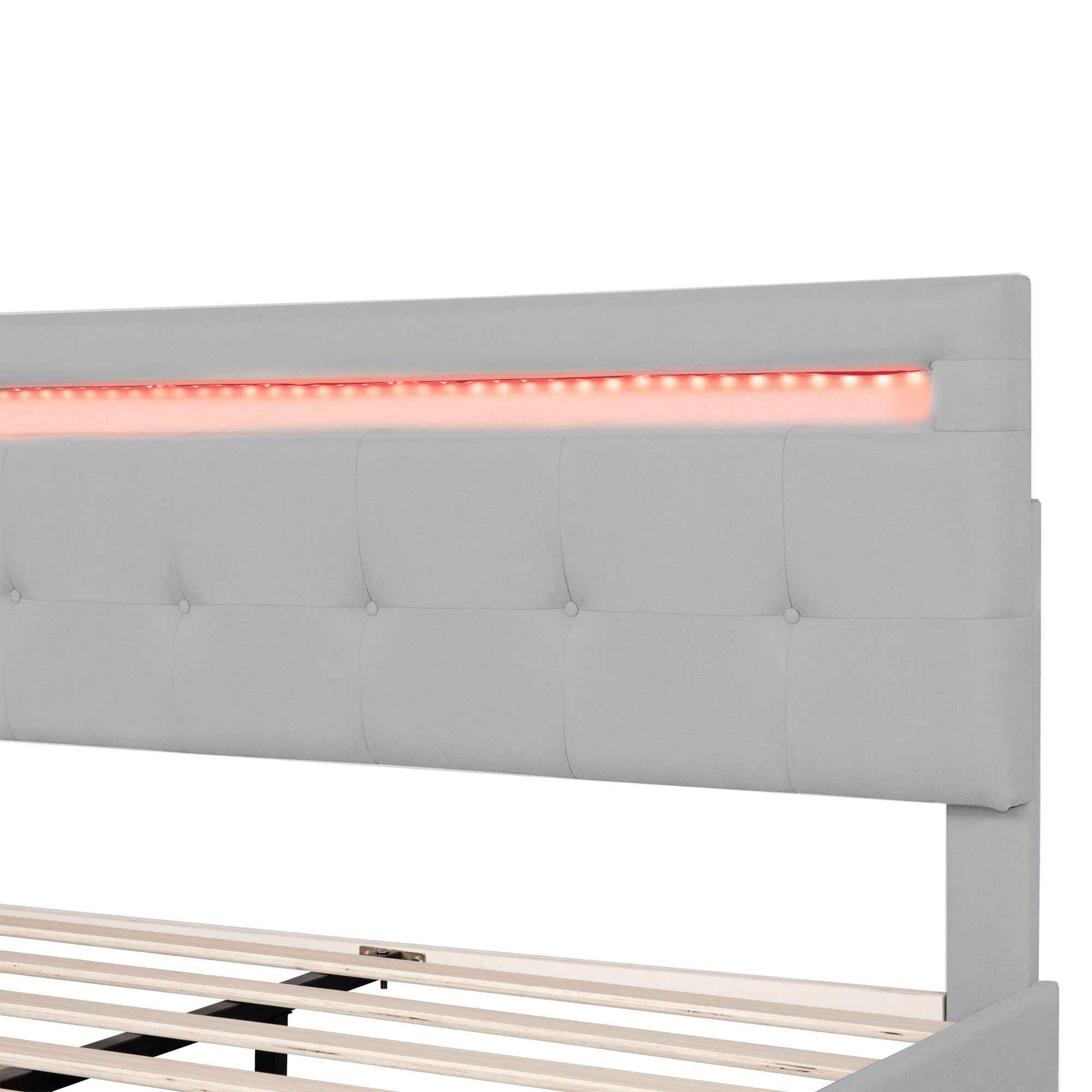 Logidon gestoffeerd bed 140x200 cm met LED hoofdbord en bedkast