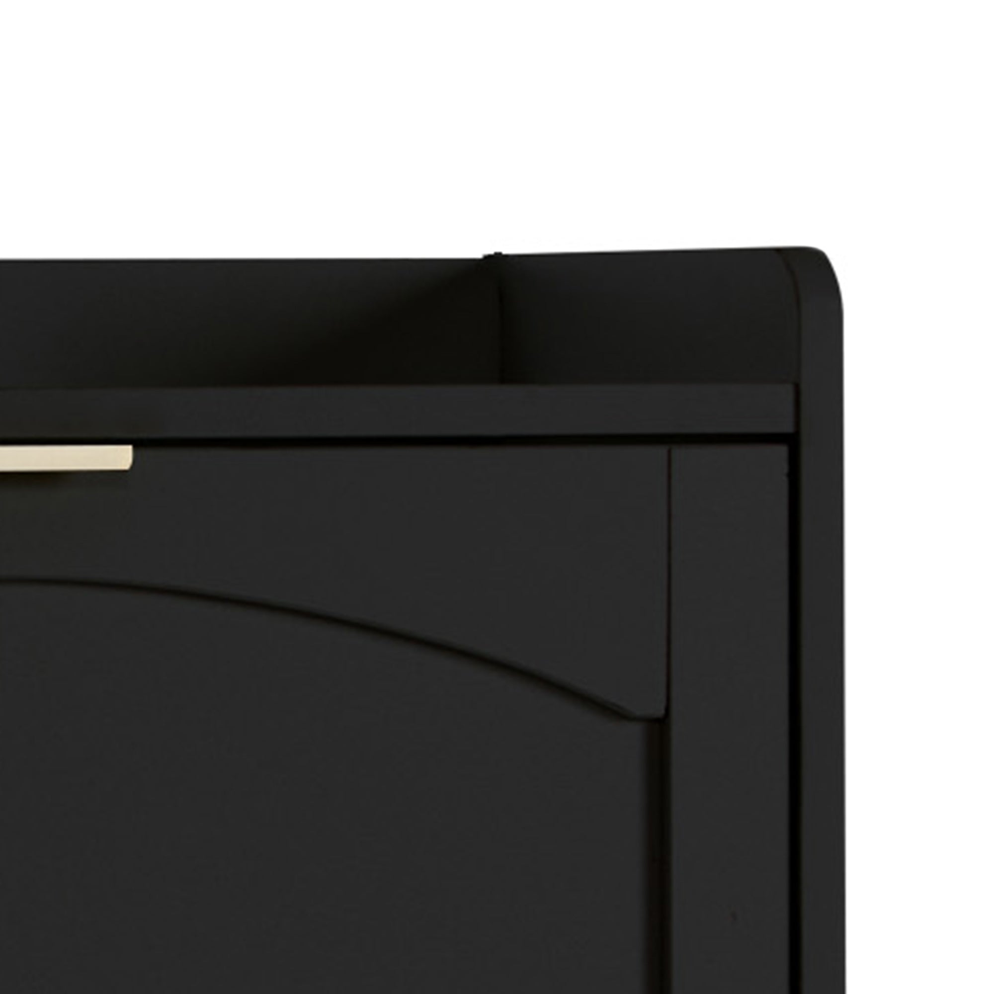 Logidon Moderne Schoenenkast Met 4 Kleppen Zwart 110 x 24 x 90 cm