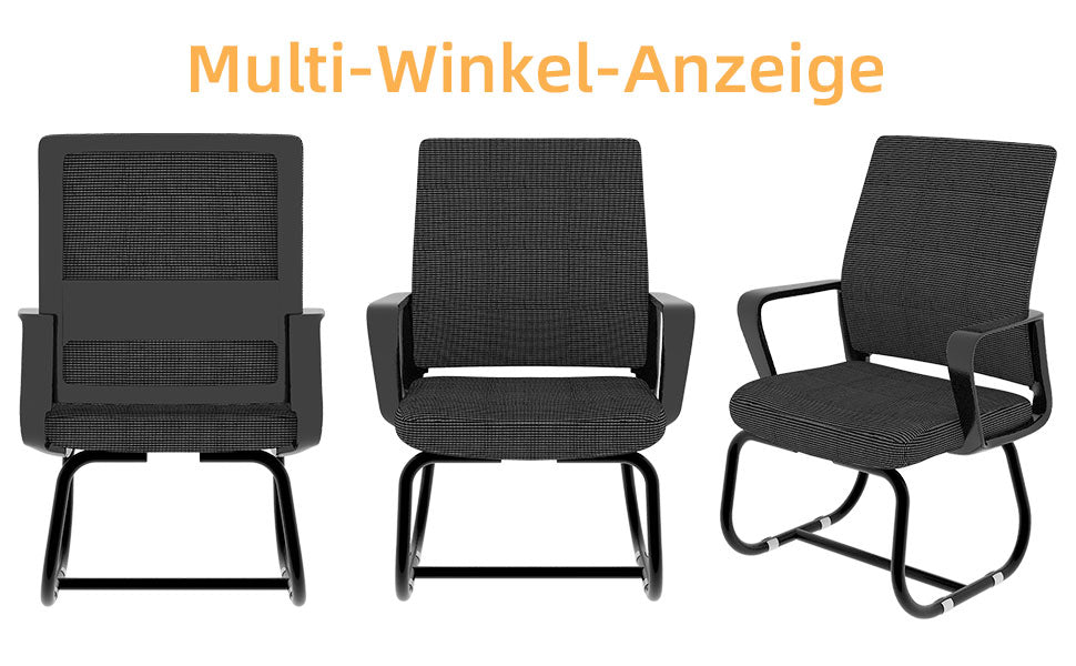 Logidon Minimalistische Bureaustoel Metalen Frame Mesh Rug Zwart
