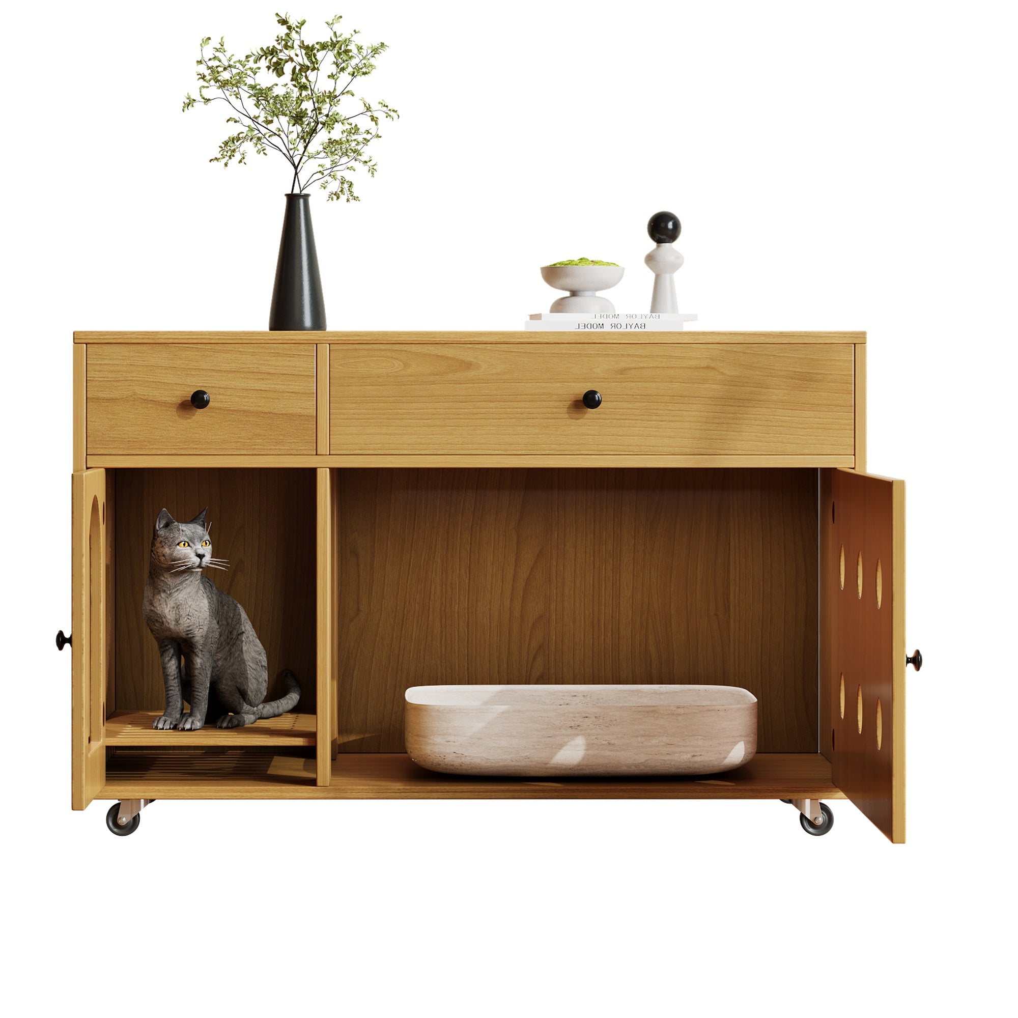 Logidon kattenbakkast 100 x 45 x 66 cm zandafvoerplaat