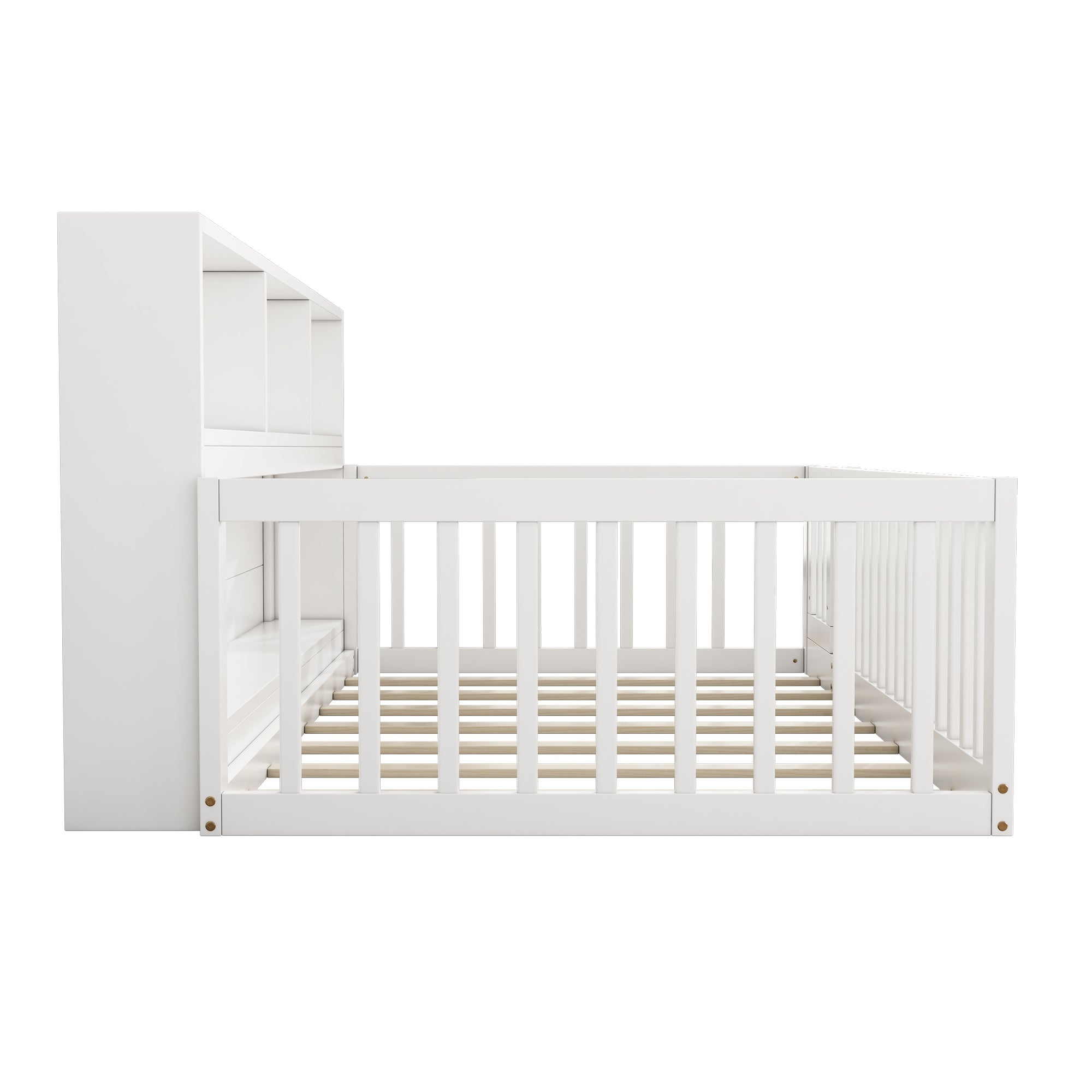 Logidon Daybed 90x200cm witte slaapbank met opbergvak