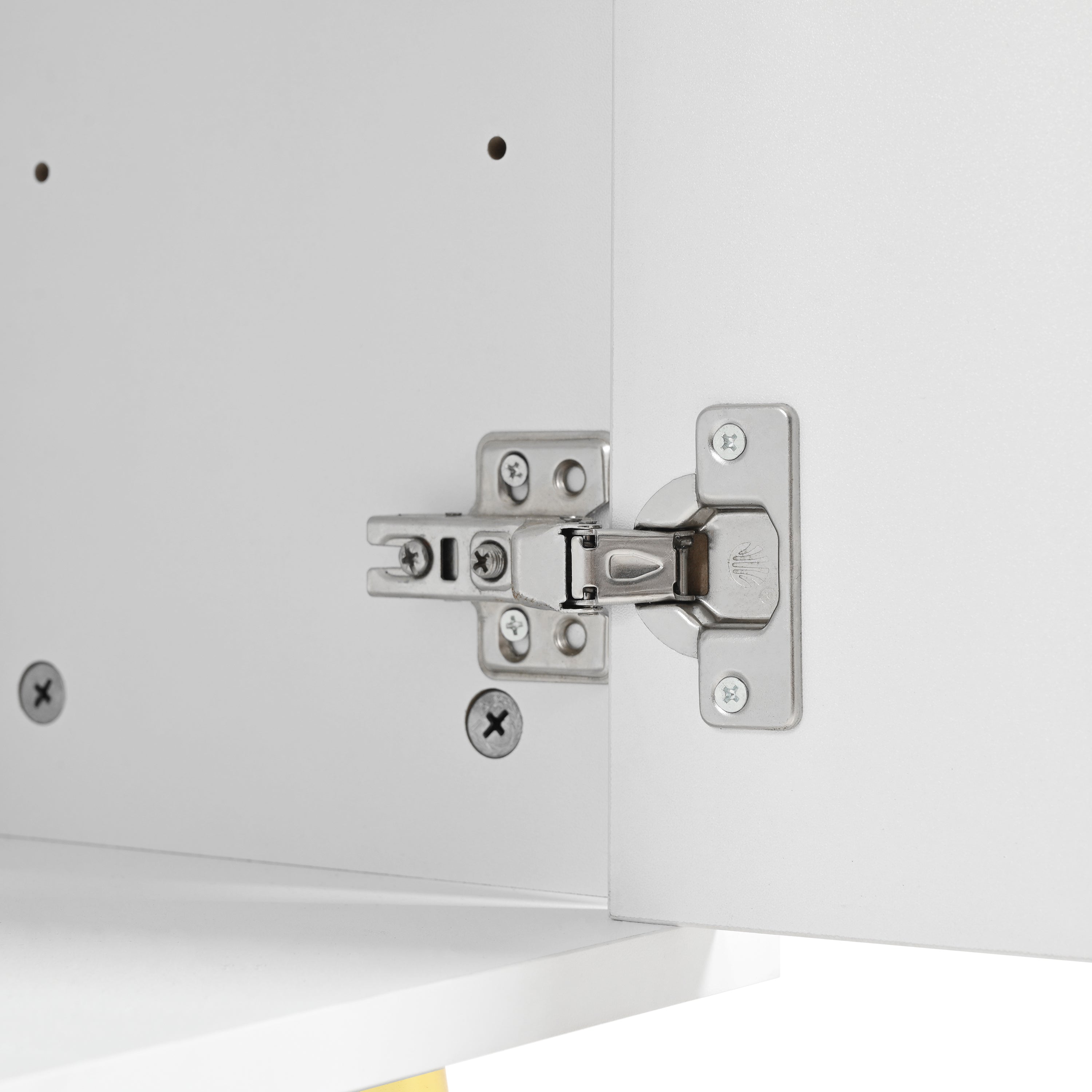 Logidon Moderne Schoenenkast Wit met Hoogglans Front en LED Licht 80x25x96 Cm