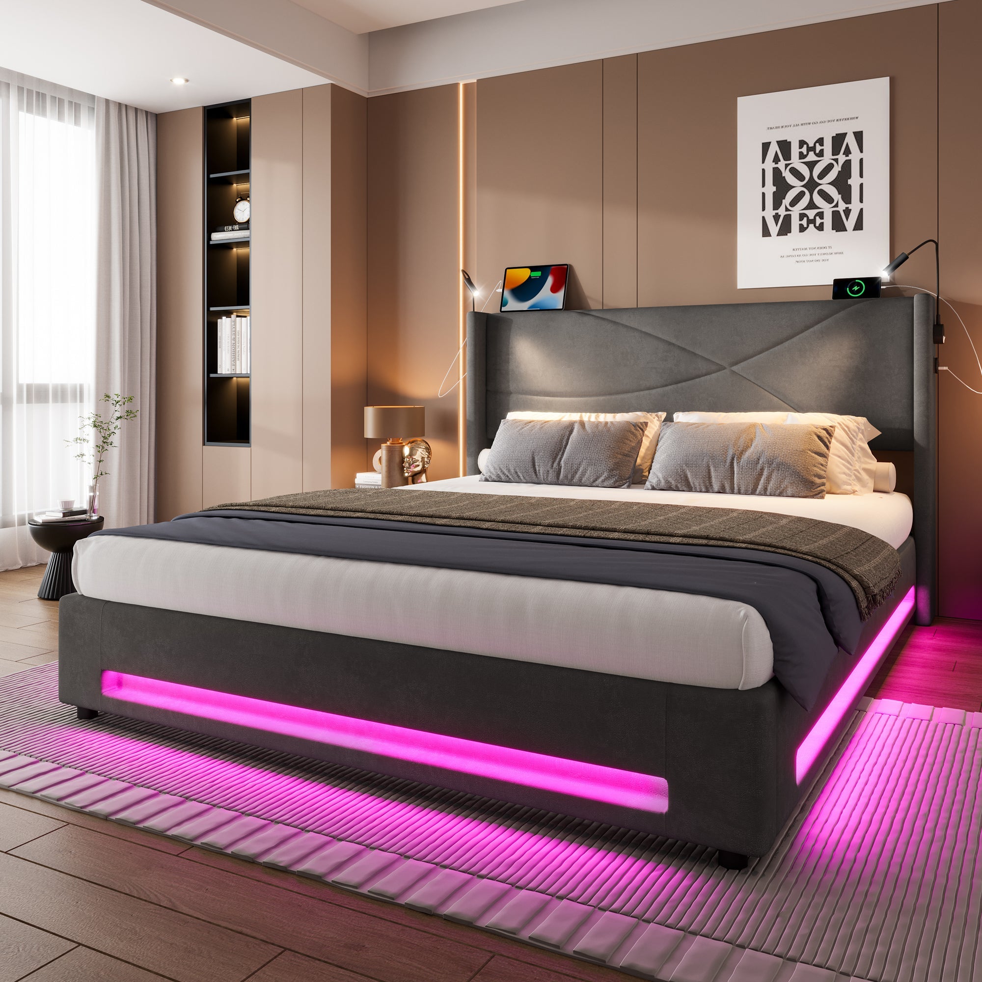 Logidon bedframe 160x200 cm met hydraulische opbergruimte