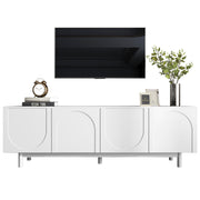 Logidon Lightweight lowboard TV furniture in luxury style white 175 cm